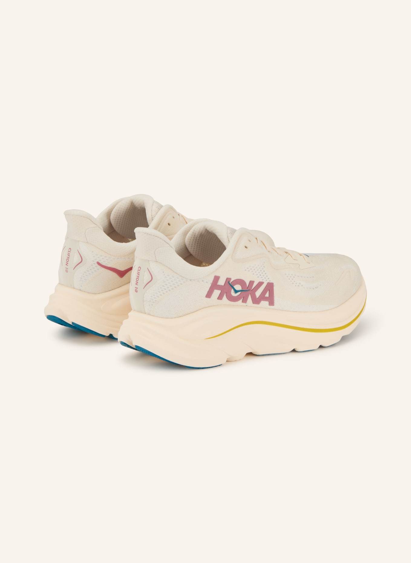 HOKA Laufschuhe CLIFTON 10: CREME / ALTROSA