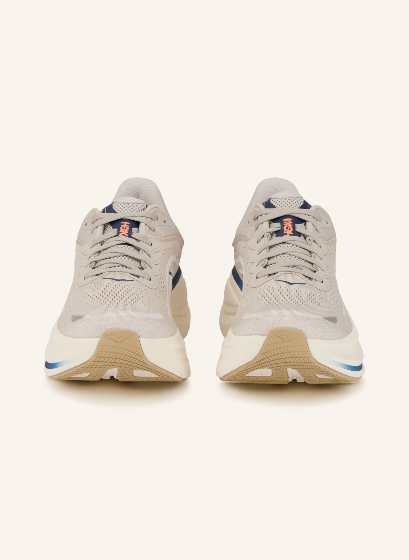 HOKA Buty do biegania BONDI 9: JASNOCZARY / POMARAŃCZOWY / GRANATOWY