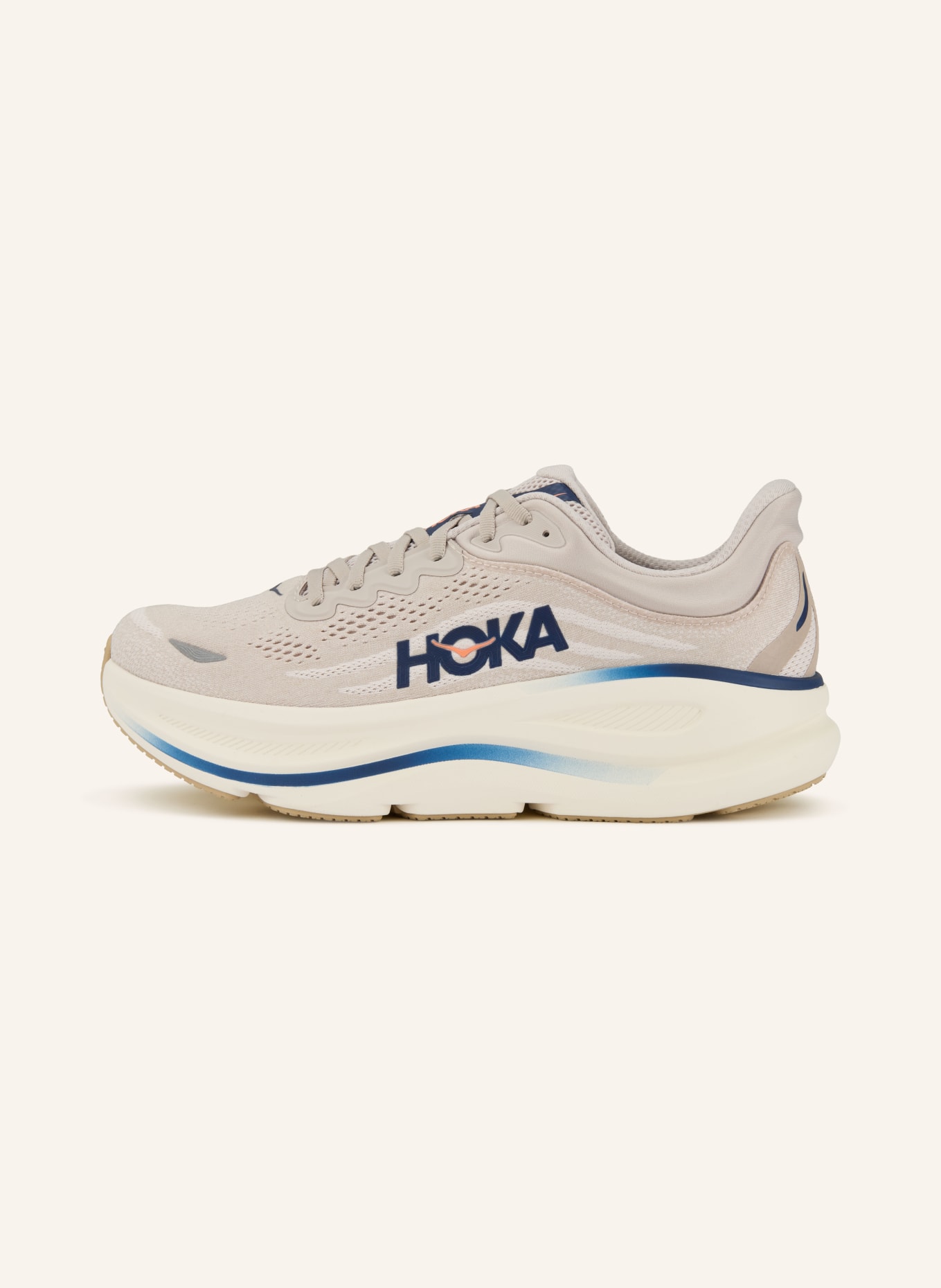 HOKA Buty do biegania BONDI 9: JASNOCZARY / POMARAŃCZOWY / GRANATOWY