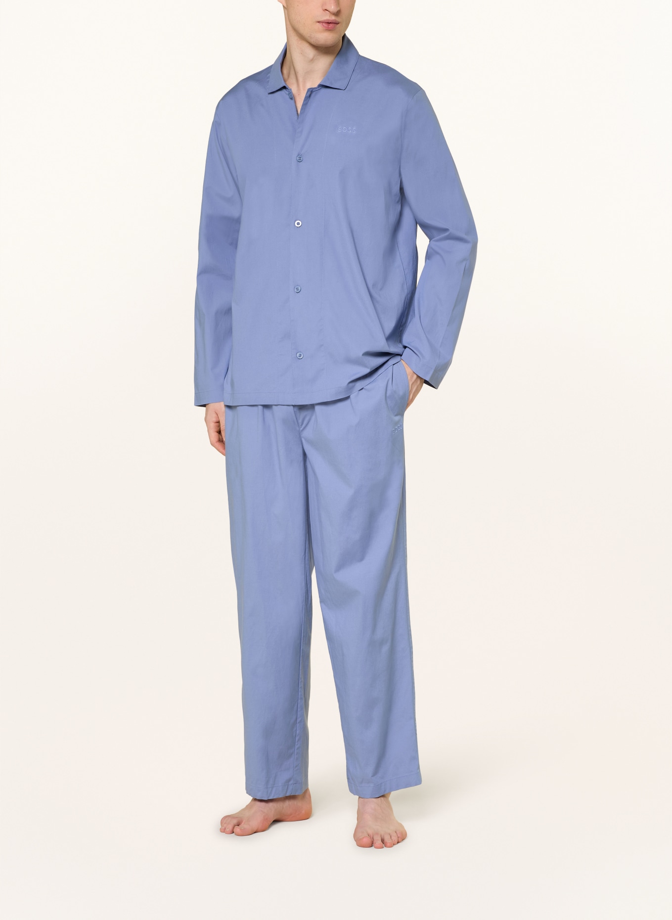 BOSS Schlafanzug CHRIS mit Geschenkbox: HELLBLAU