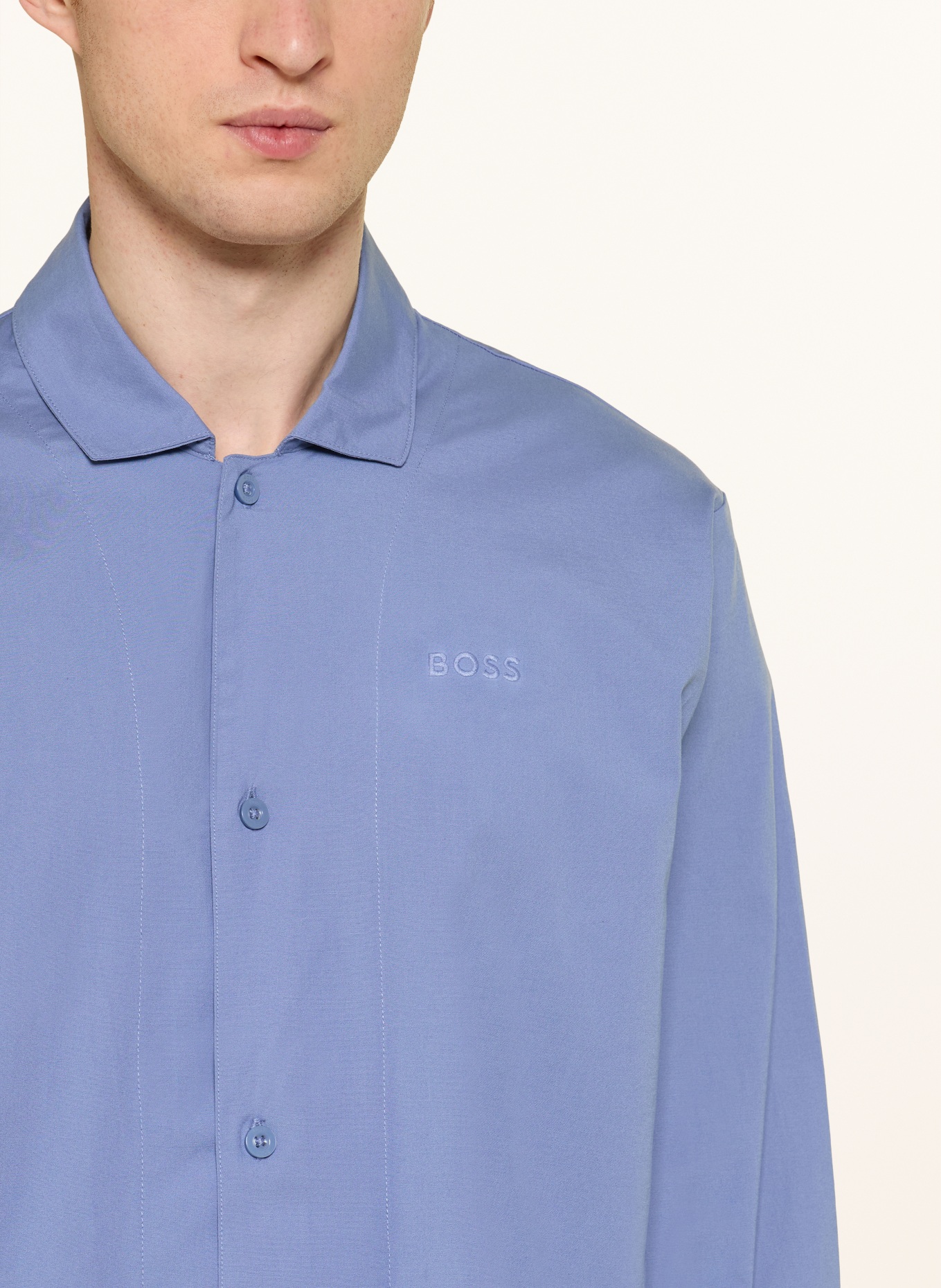 BOSS Schlafanzug CHRIS mit Geschenkbox: HELLBLAU