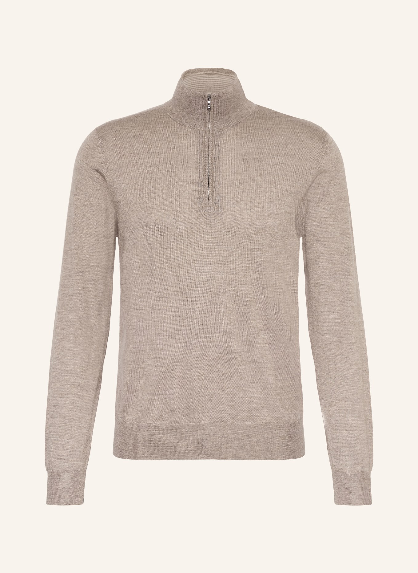 FIORONI Cashmere-Troyer mit Seide: TAUPE