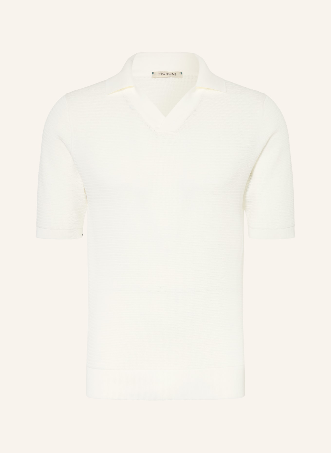 FIORONI Strick-Poloshirt: CREME