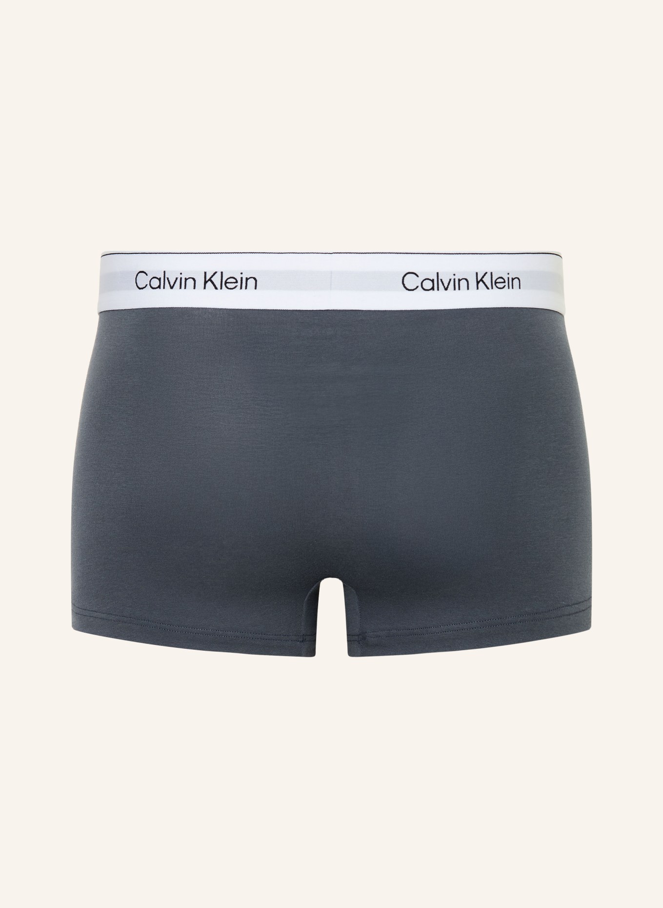 Calvin Klein 3er-Pack Boxershorts ICON COTTON STRETCH Low Rise: WEISS / DUNKELGRAU / HELLBLAU