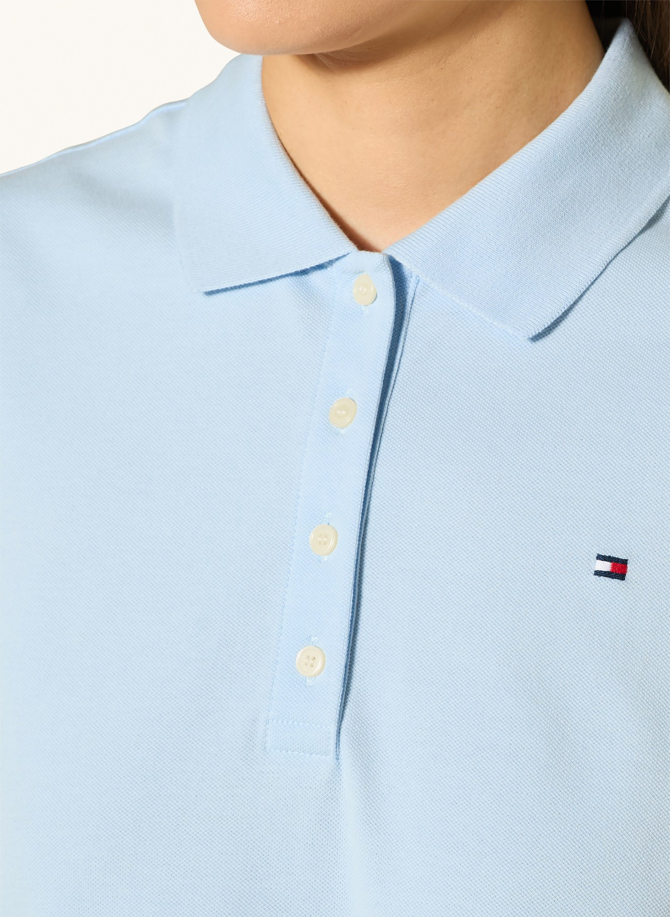 TOMMY HILFIGER Piqué-Poloshirt: HELLBLAU