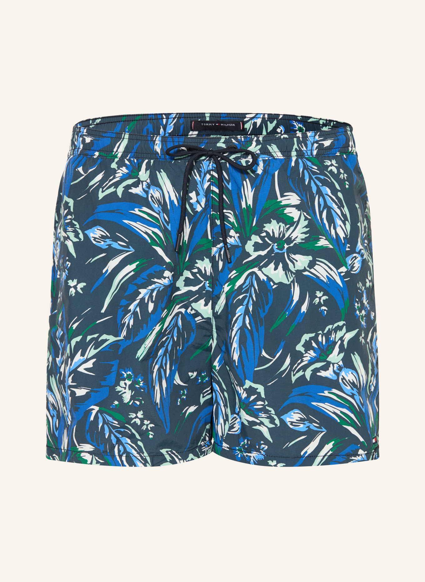 TOMMY HILFIGER Badeshorts: DUNKELBLAU / GRÜN / BLAU