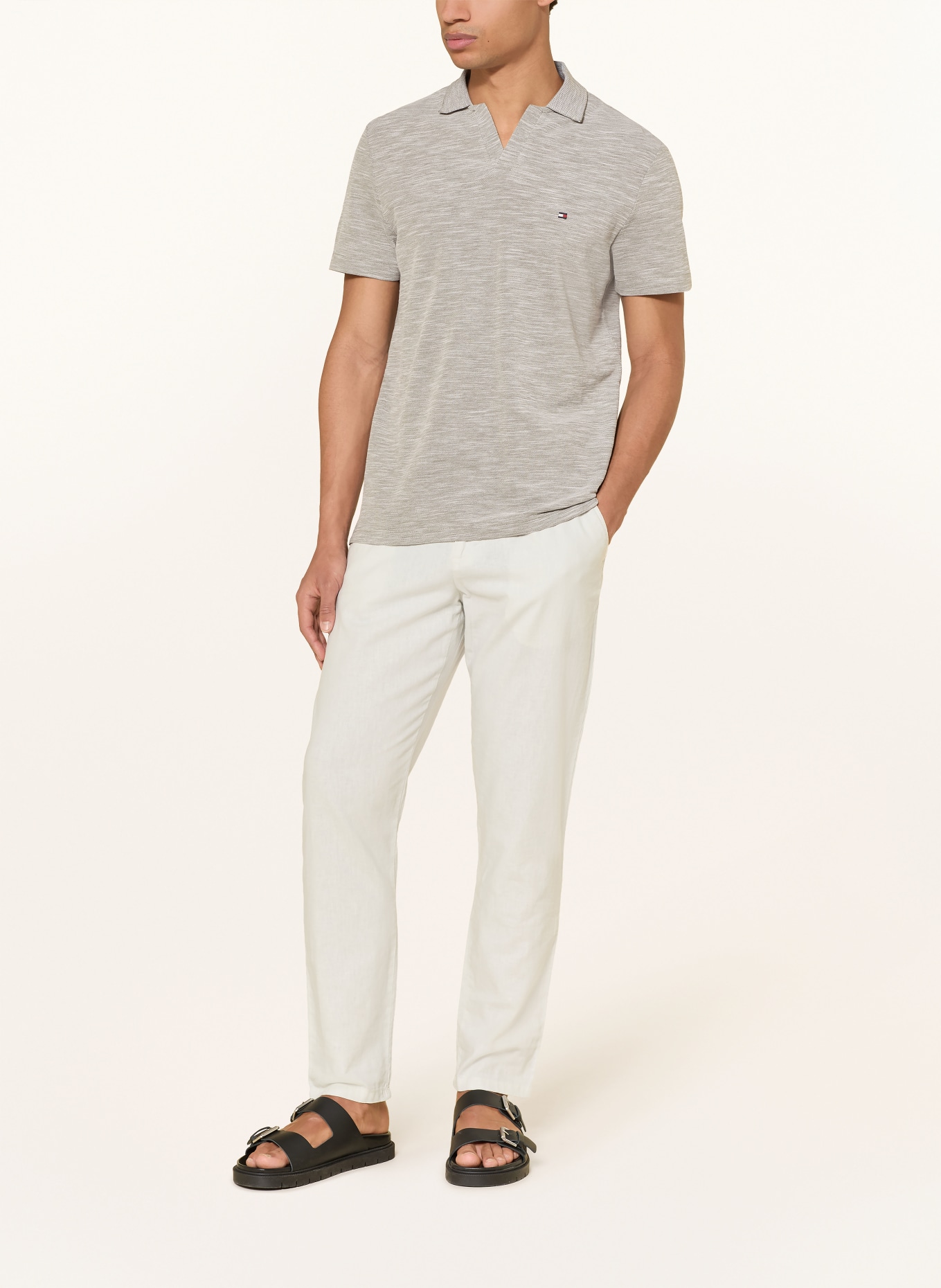 TOMMY HILFIGER Piqué-Poloshirt: DUNKELGRÜN / WEISS