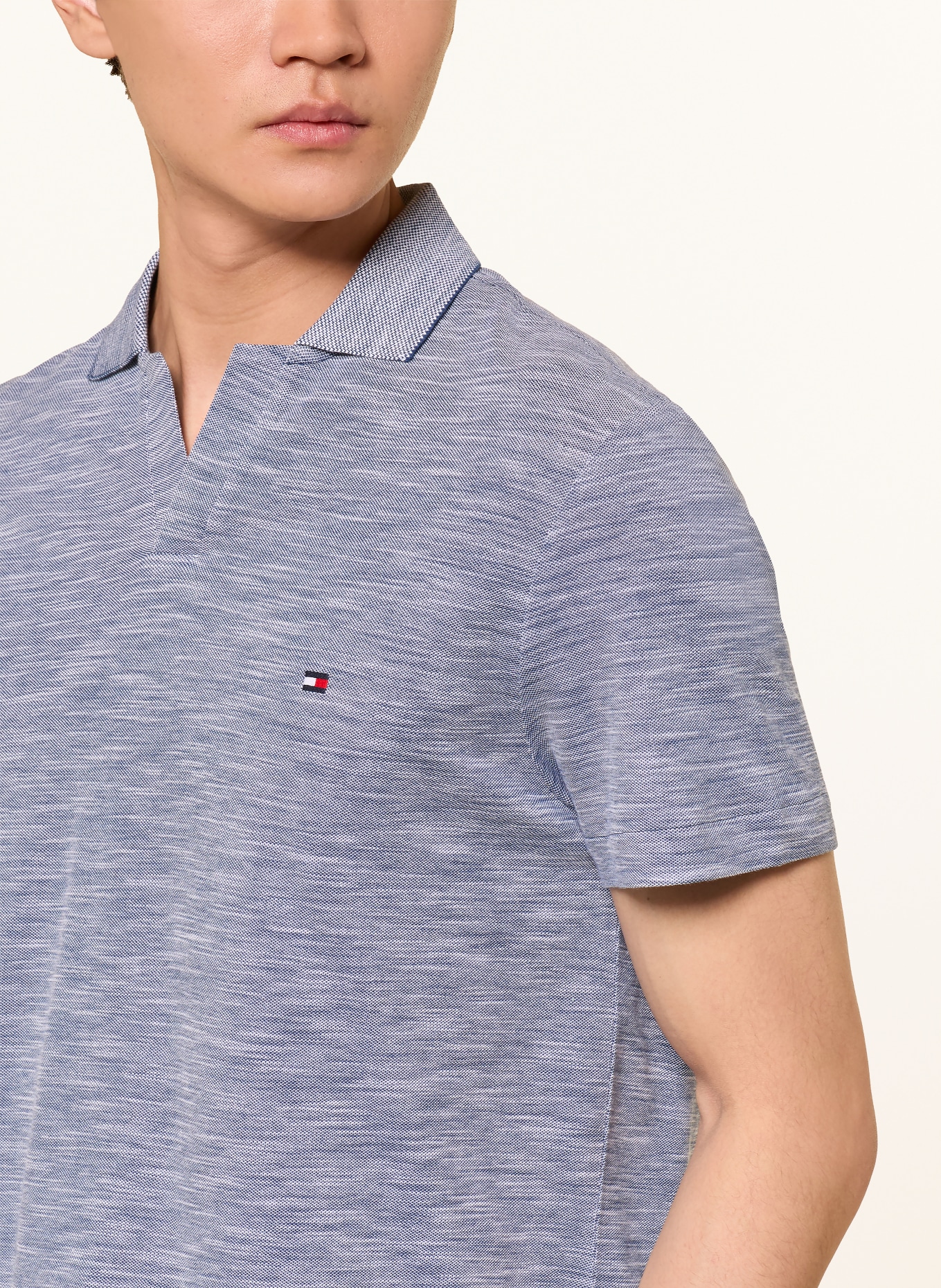 TOMMY HILFIGER Piqué-Poloshirt: BLAUGRAU