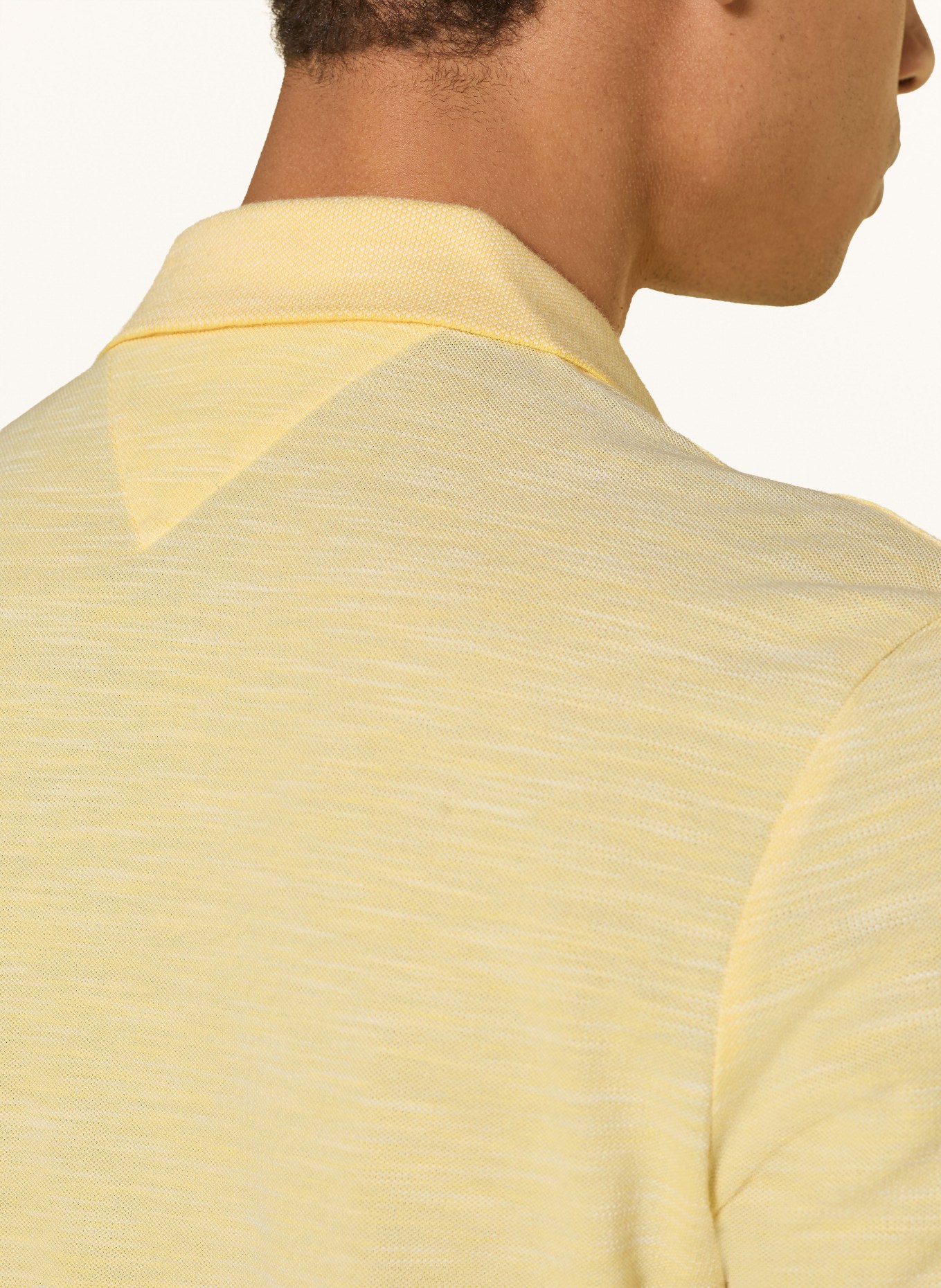 TOMMY HILFIGER Piqué-Poloshirt: GELB / WEISS