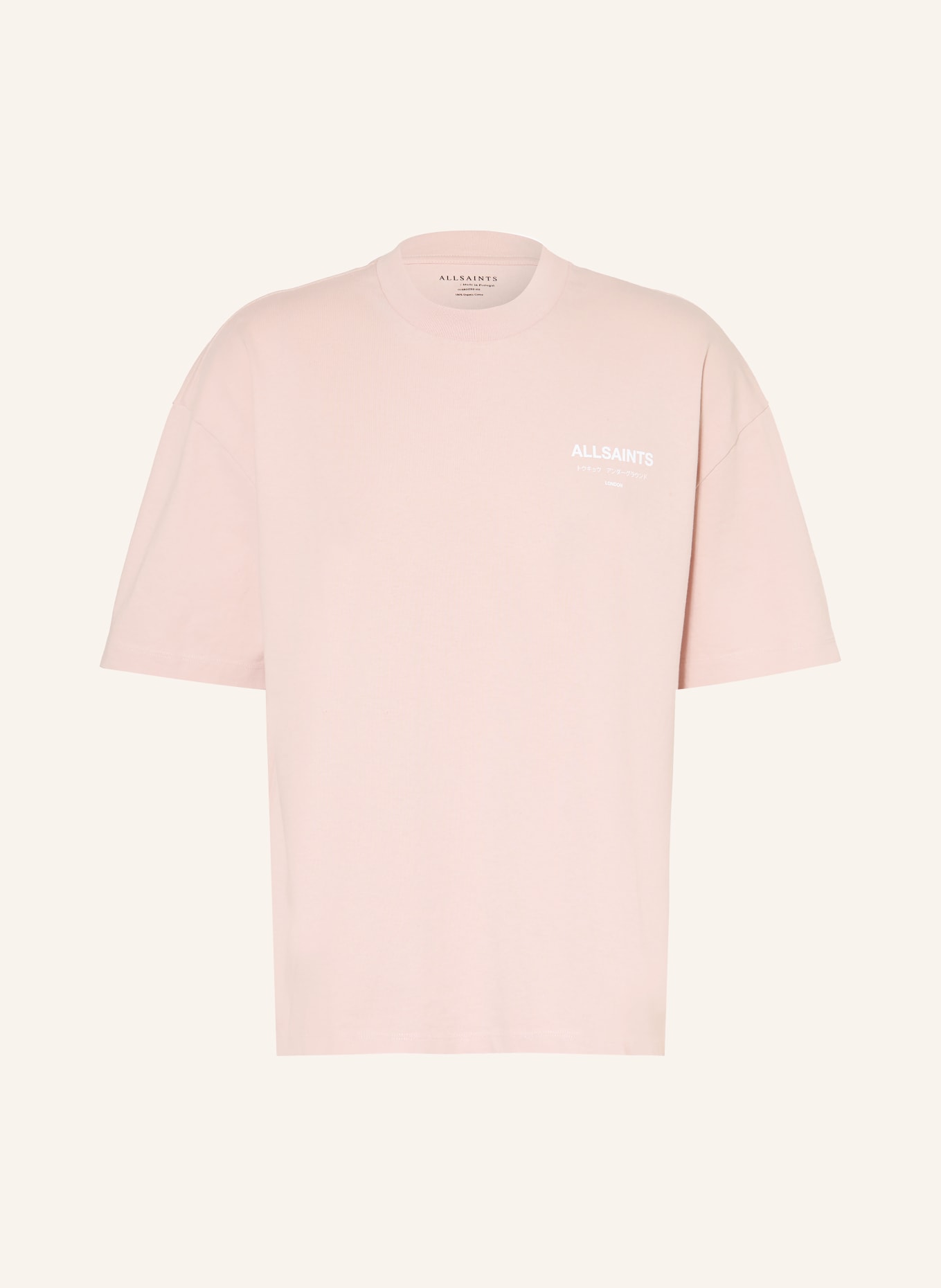 ALLSAINTS Tričko UNDERGROUND: STARORŮŽOVÁ