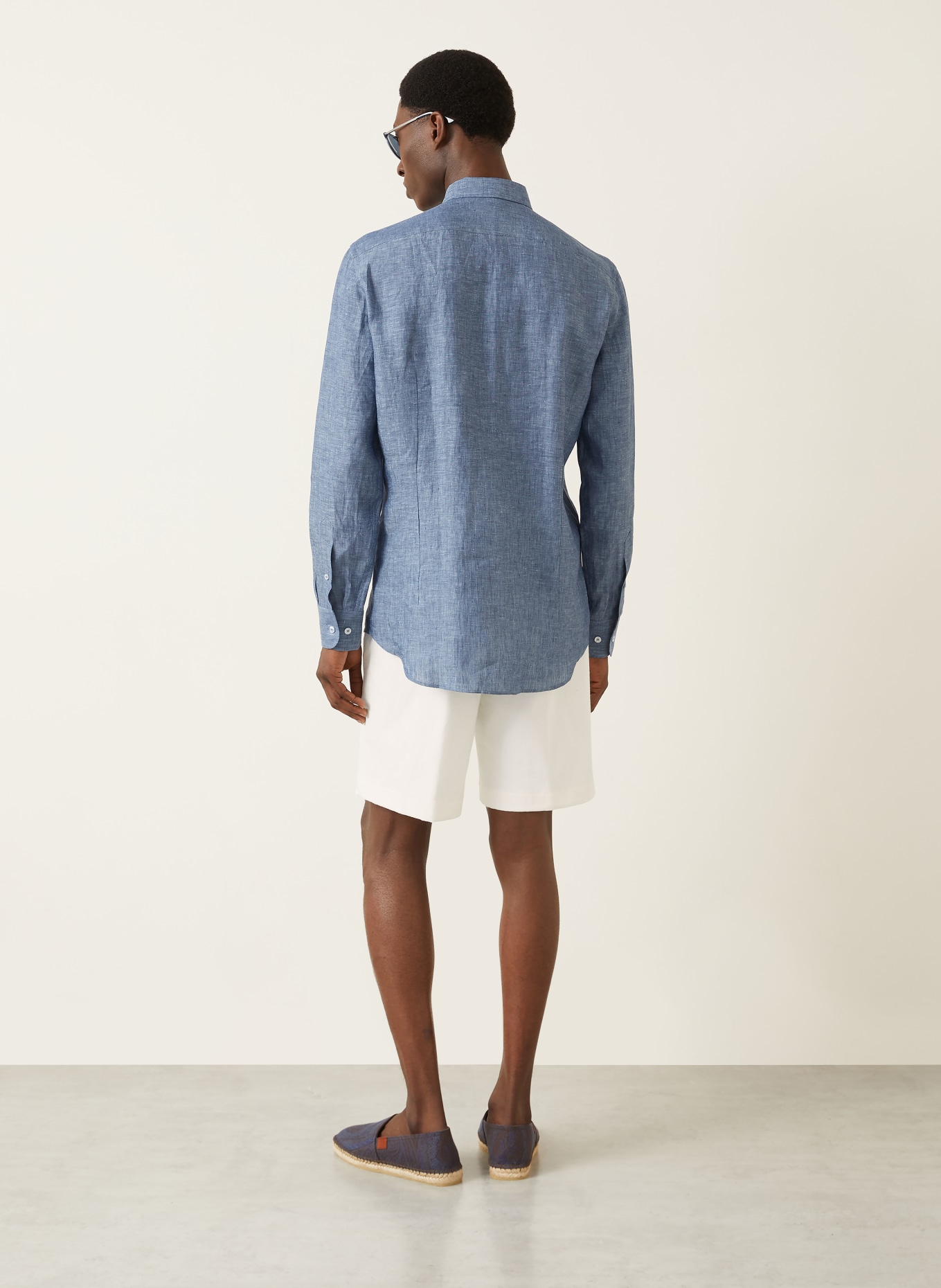 ETRO Leinenhemd Regular Fit: BLAU