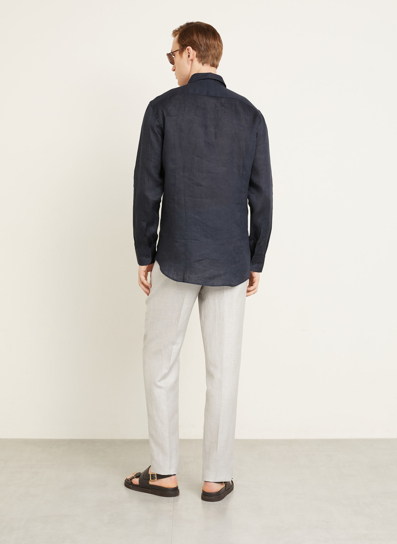 ETRO Leinenhemd Regular Fit: DUNKELBLAU