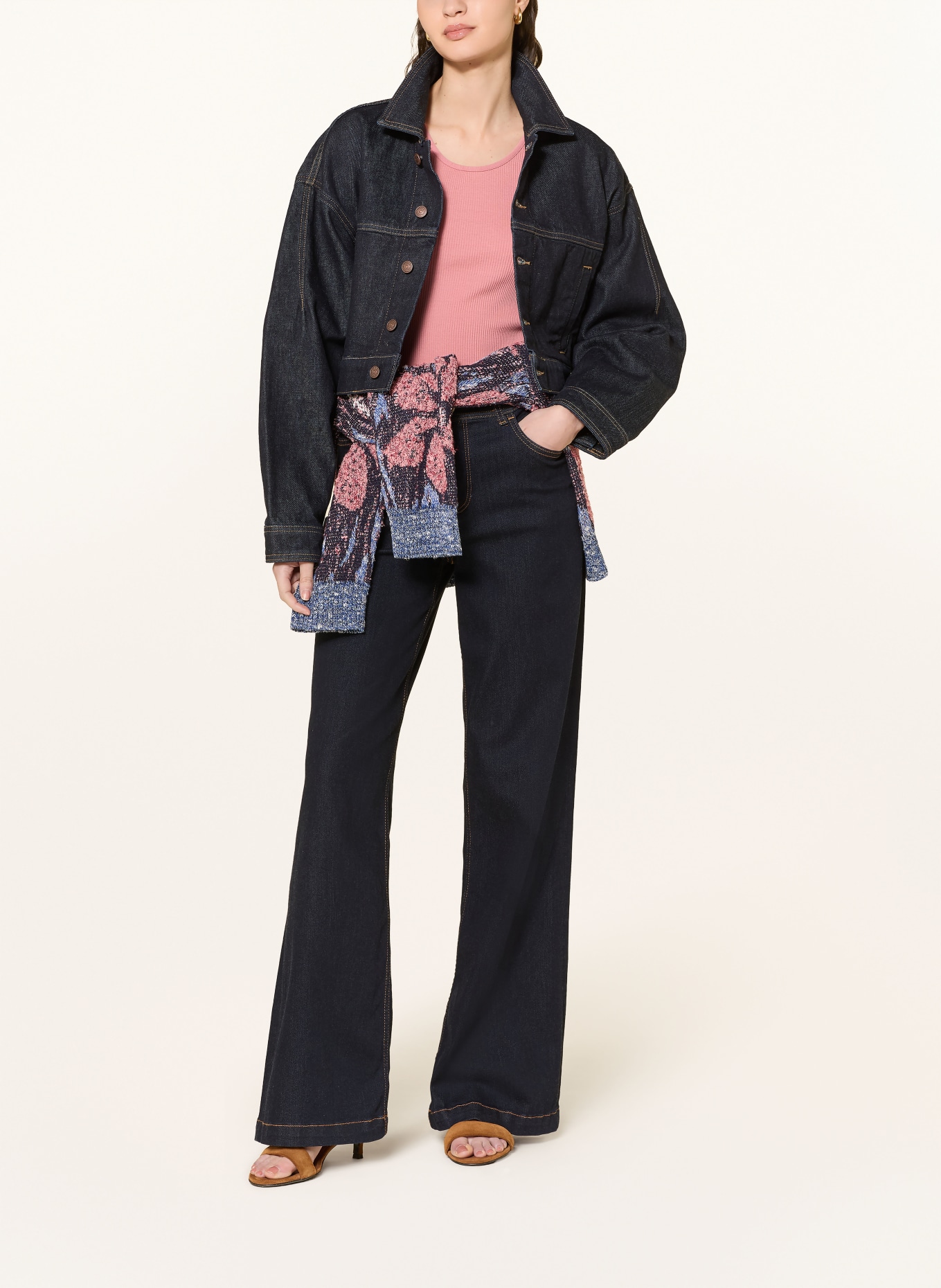 MOS MOSH Top MMELAINE s hedvábím: RŮŽOVÁ