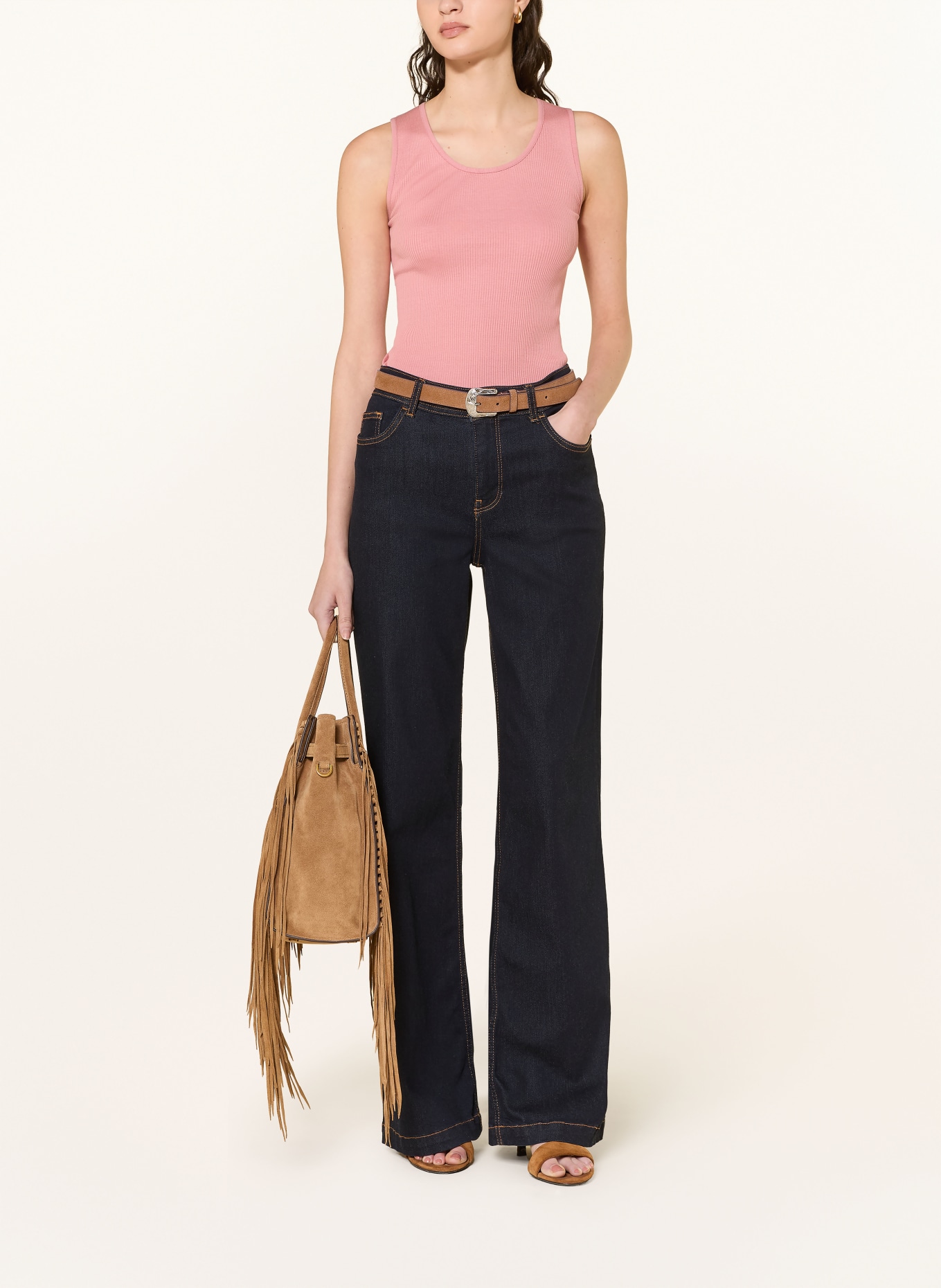 MOS MOSH Top MMELAINE s hedvábím: RŮŽOVÁ