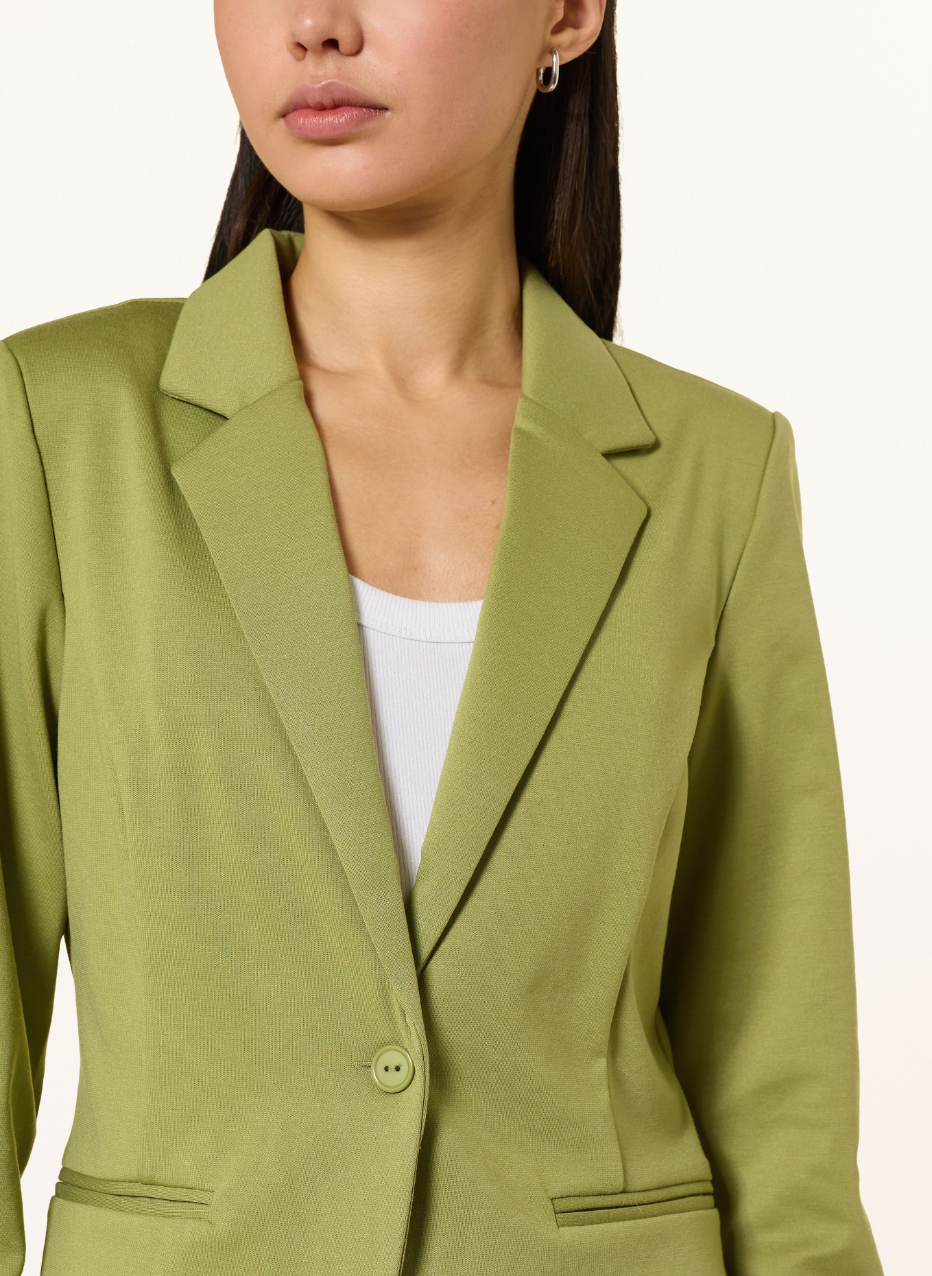 ICHI Blezer z dżerseju IHKATE: OLIWKOWY