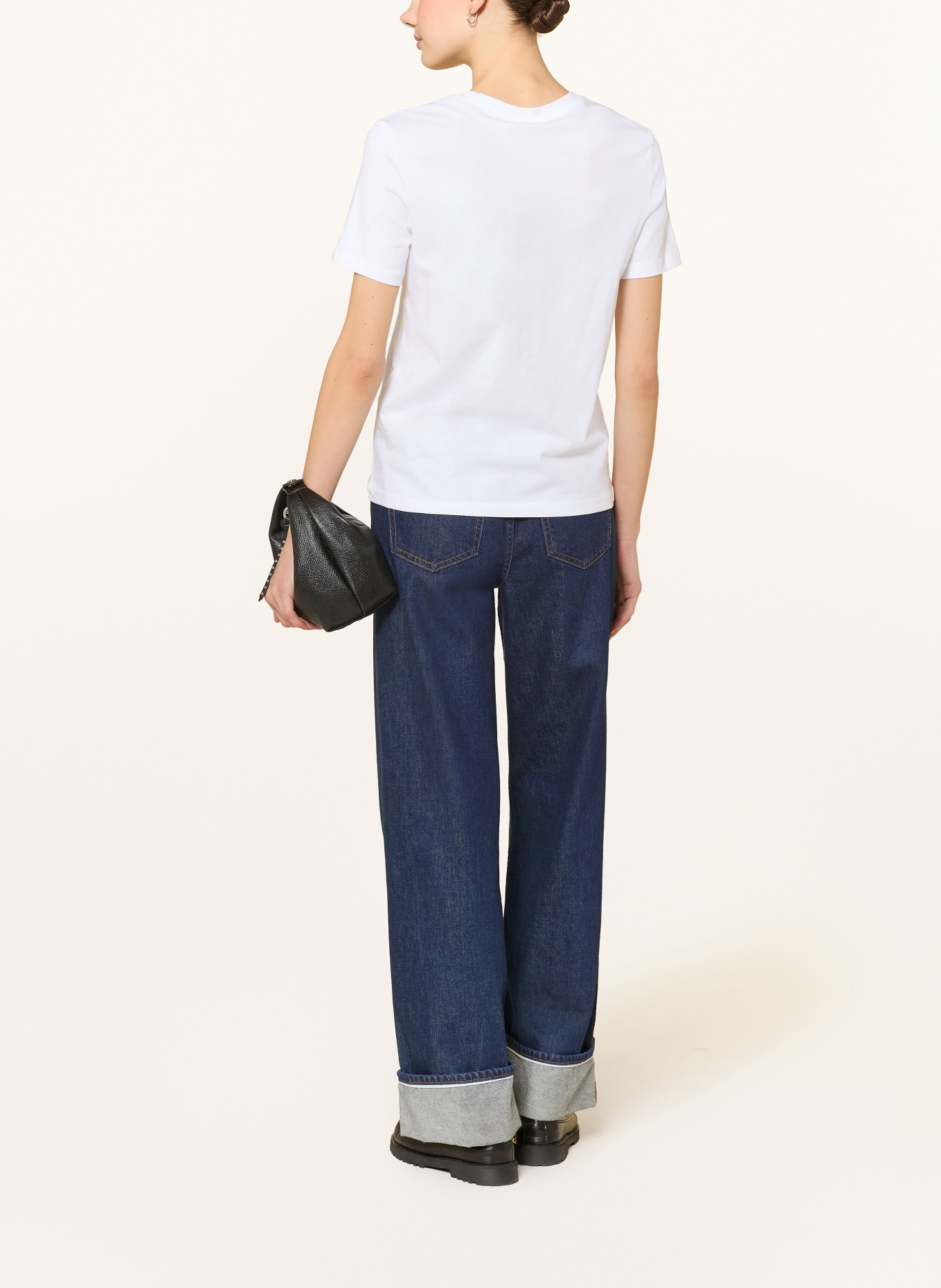 ONLY T-Shirt: WEISS / HELLBLAU / BLAU