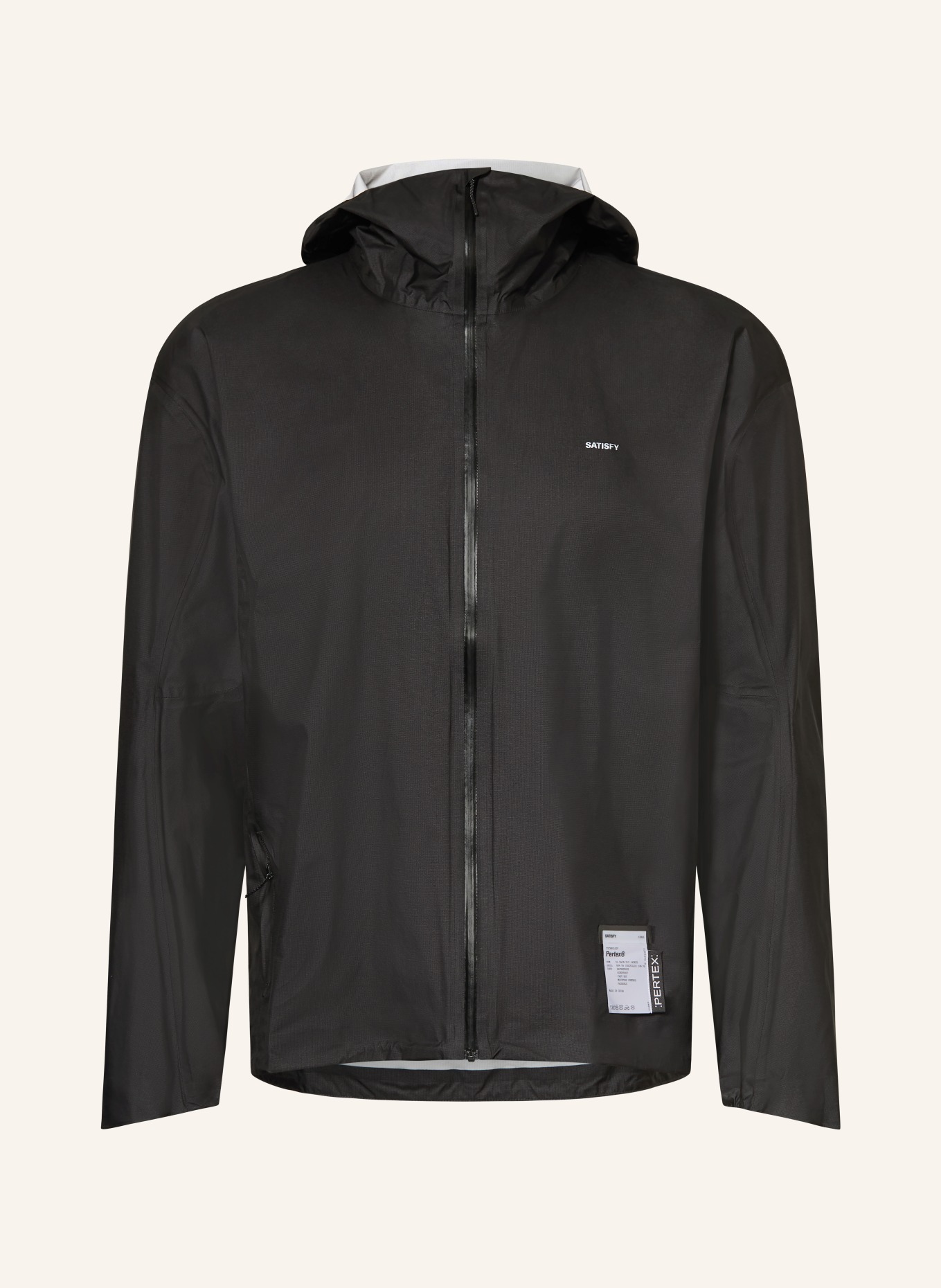 SATISFY Running jacket 3L RAIN FLY JACKET: BLACK