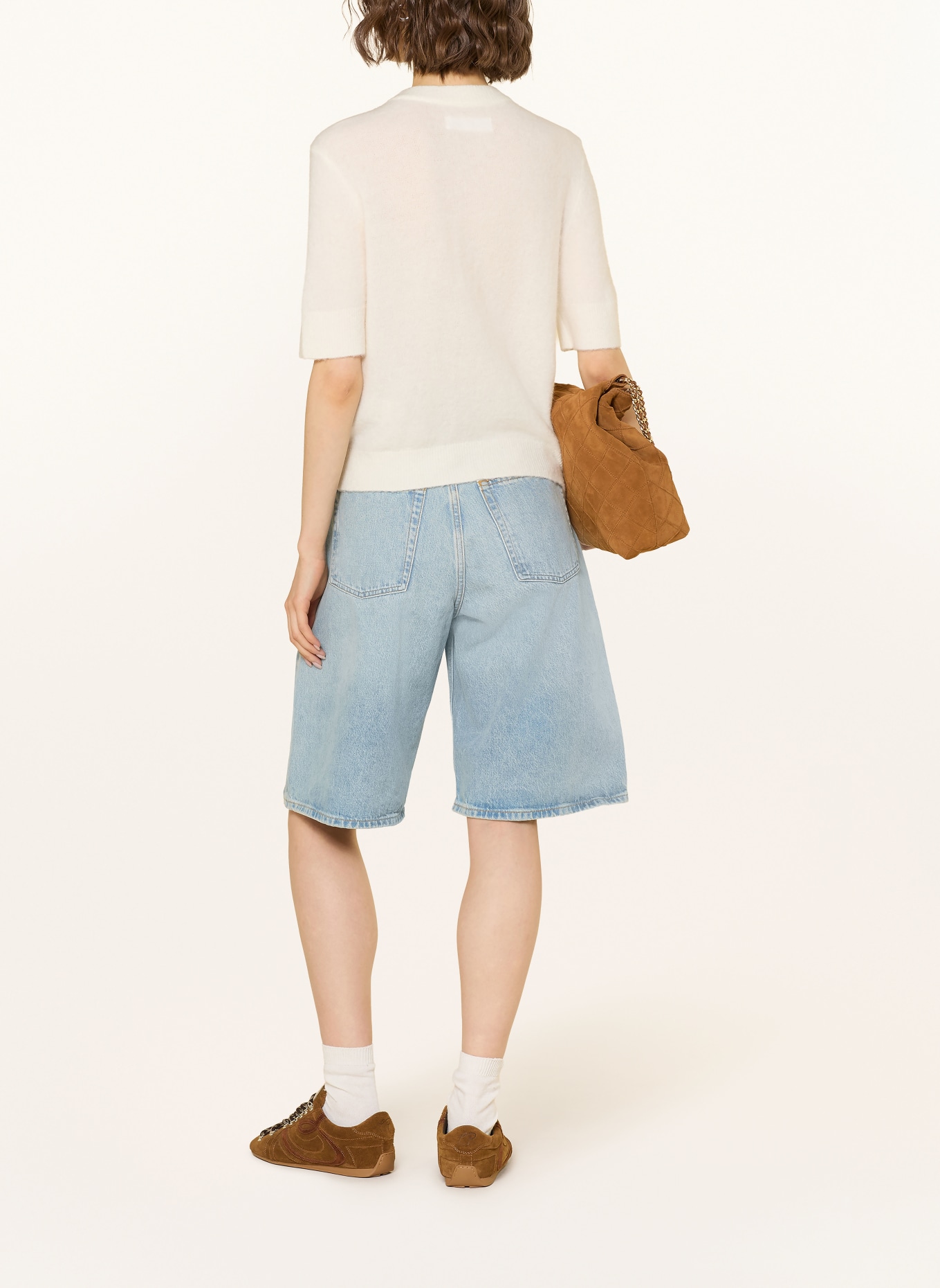 SAMSØE  SAMSØE Strickjacke SANOURA mit Merinowolle und Alpaka: CREME