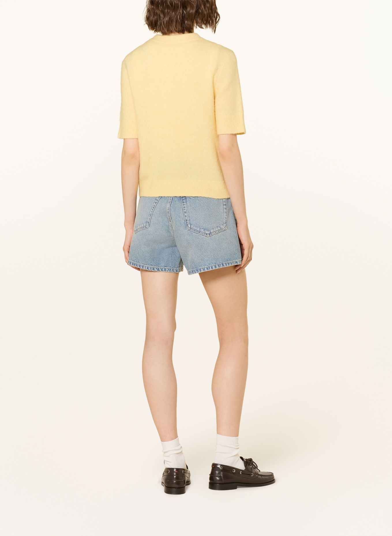 SAMSØE  SAMSØE Strickjacke SANOURA mit Merinowolle und Alpaka: HELLGELB