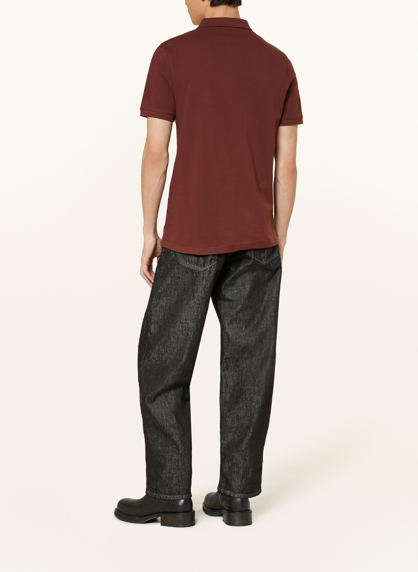 ALLSAINTS 2er-Pack Piqué-Poloshirts REFORM SS: DUNKELROT / SCHWARZ