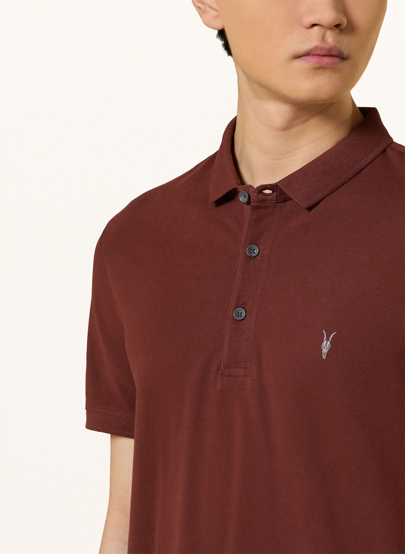 ALLSAINTS 2er-Pack Piqué-Poloshirts REFORM SS: DUNKELROT / SCHWARZ