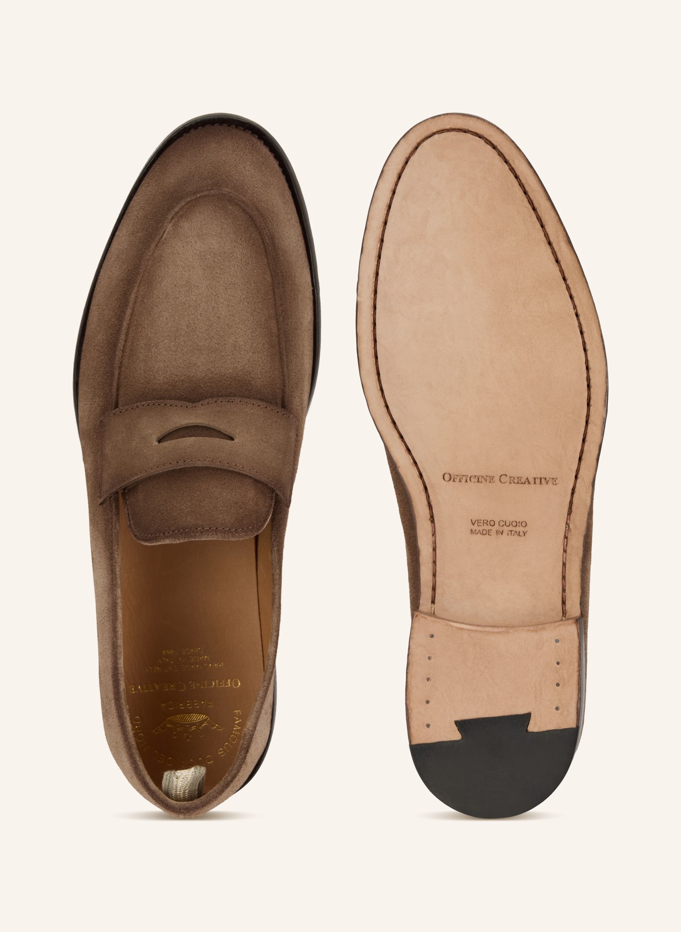 OFFICINE CREATIVE Penny loafer OPERA 001: TAUPE