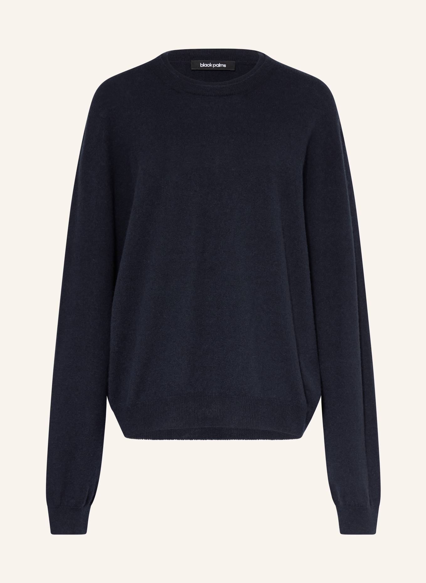 black palms Sweter z wełny merino z dodatkiem kaszmiru: GRANATOWY