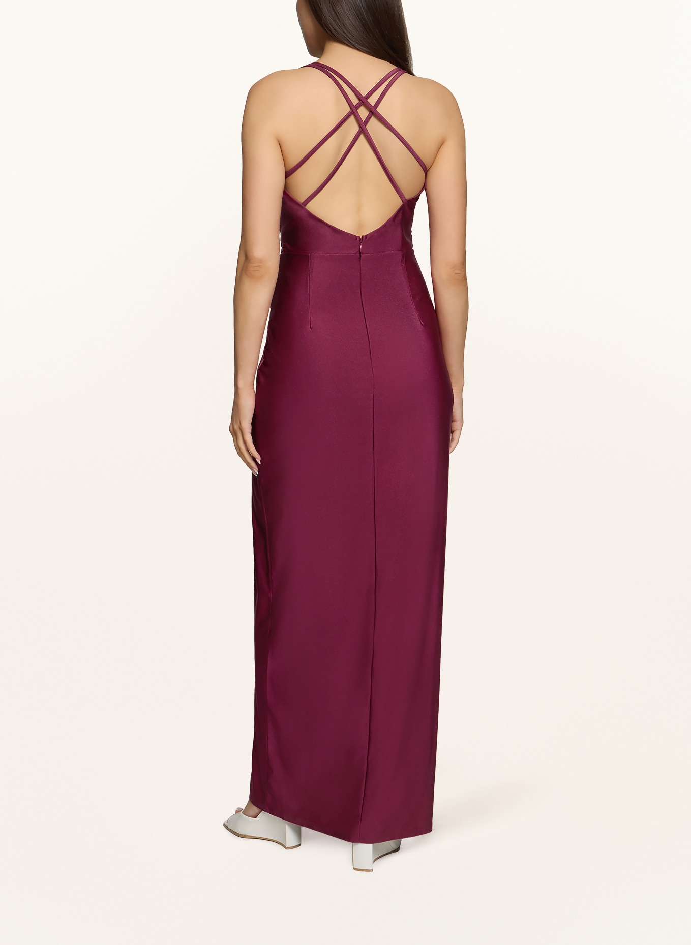 Suddenly Princess Abendkleid aus Satin: DUNKELROT