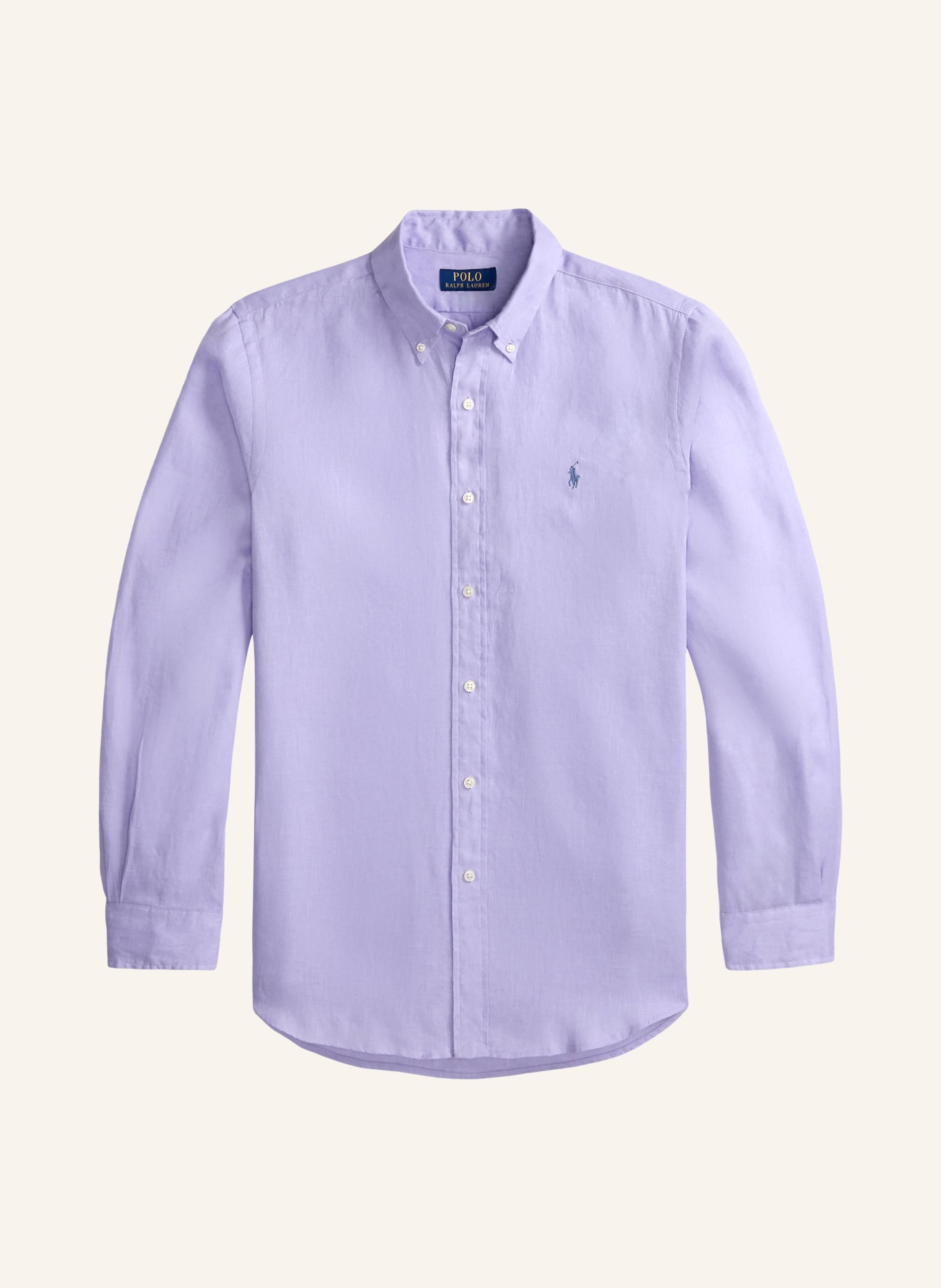 POLO RALPH LAUREN Linnen overhemd Custom Fit: LICHTPAARS / DONKERBLAUW