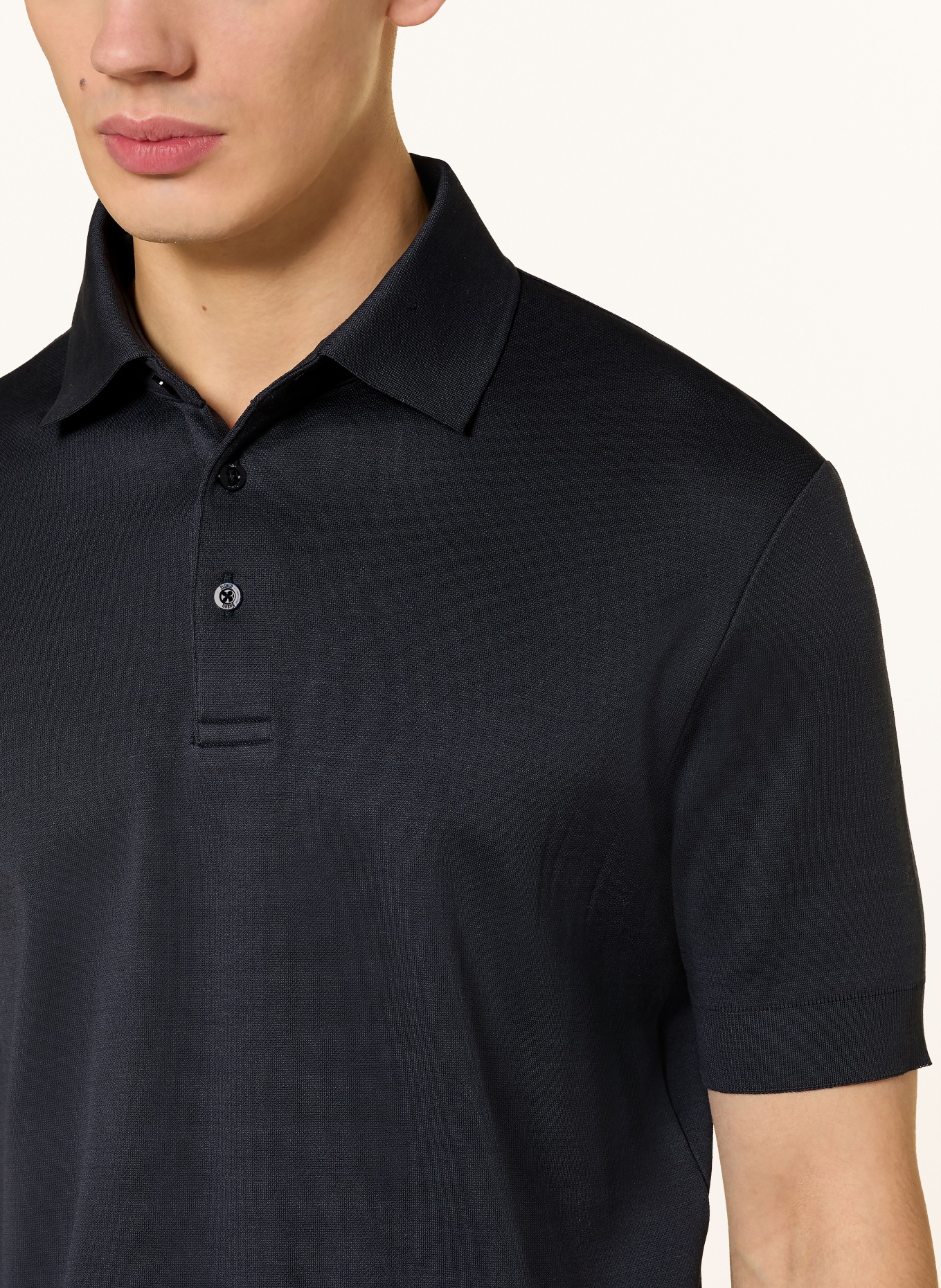 HERNO Koszulka polo z dżerseju: GRANATOWY