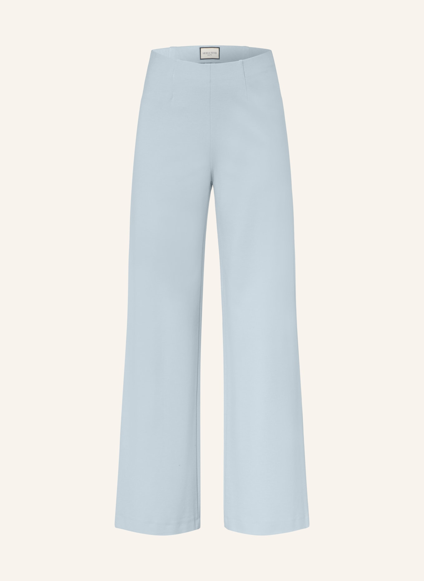 SEDUCTIVE KIMBERLY jersey wide-leg pants: LIGHT BLUE