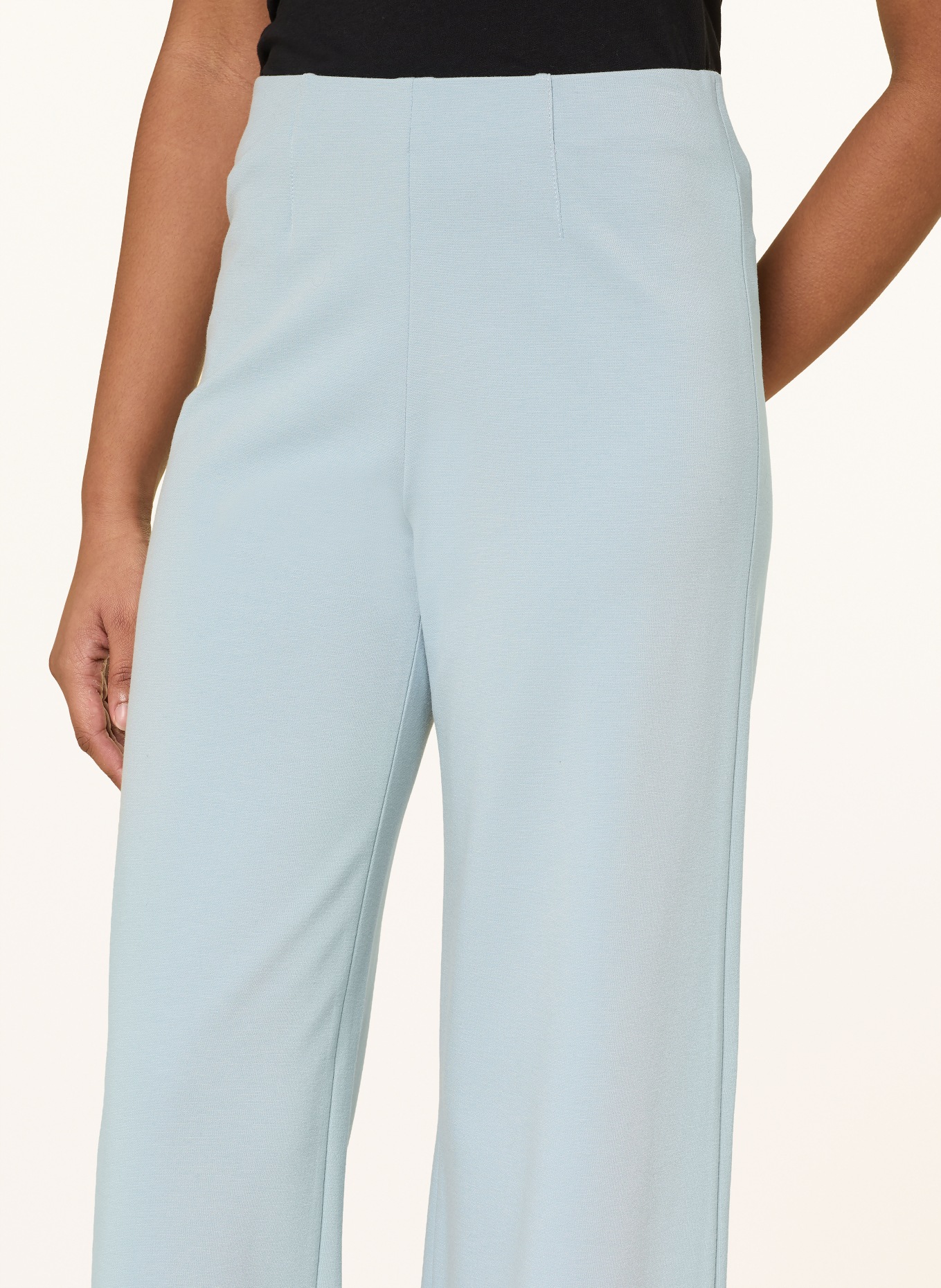 SEDUCTIVE KIMBERLY jersey wide-leg pants: LIGHT BLUE