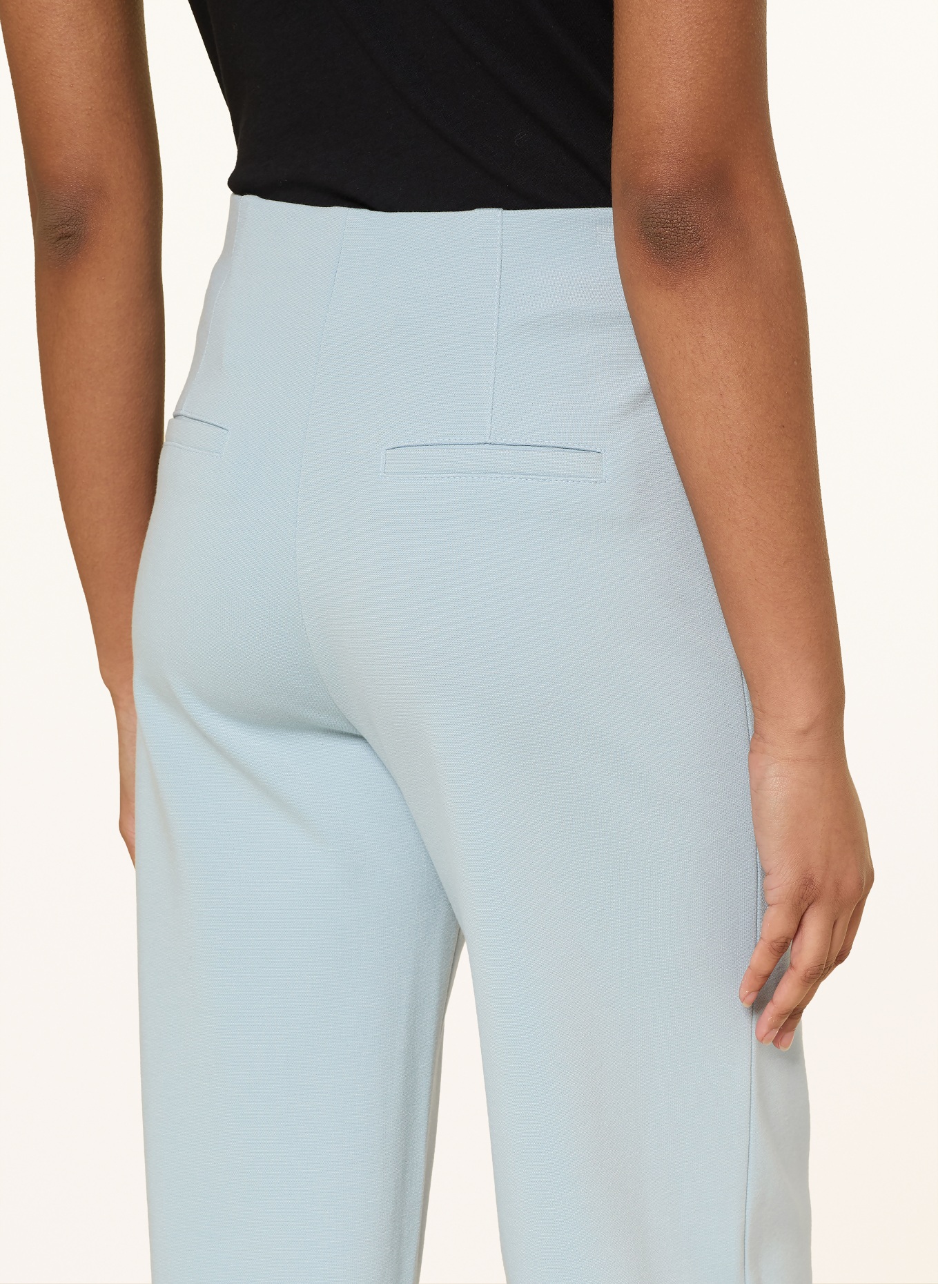 SEDUCTIVE KIMBERLY jersey wide-leg pants: LIGHT BLUE