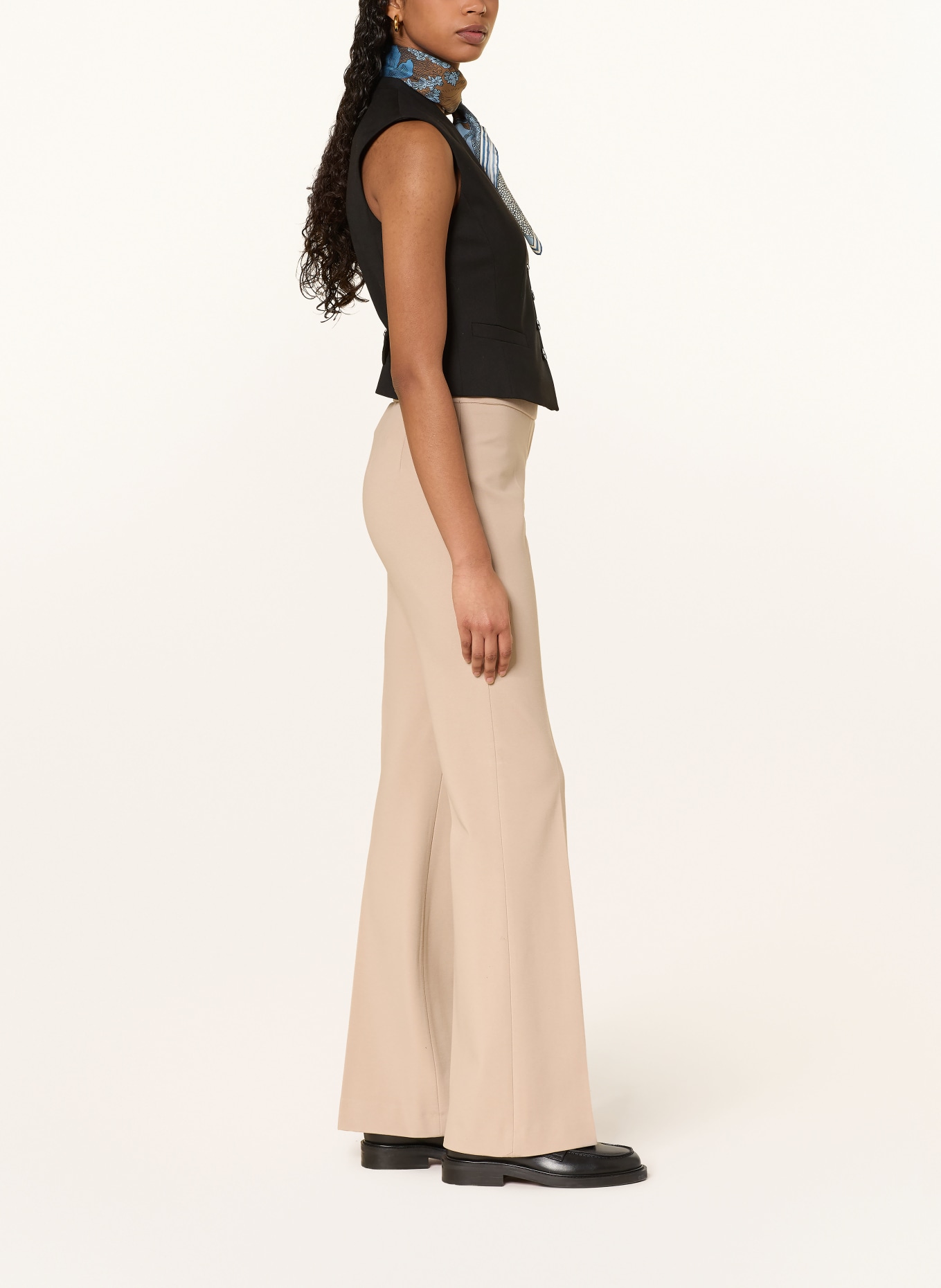 SEDUCTIVE Spodnie bootcut NANOU z dżerseju: BEŻOWY