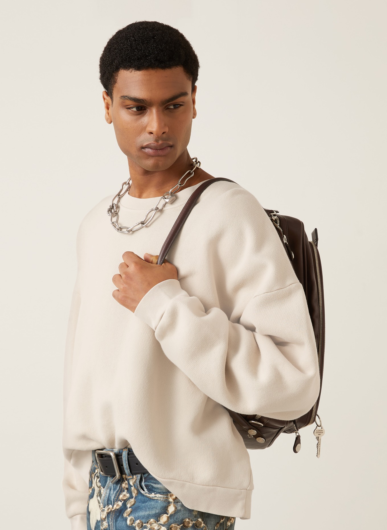 Acne Studios Sweatshirt: BEIGE