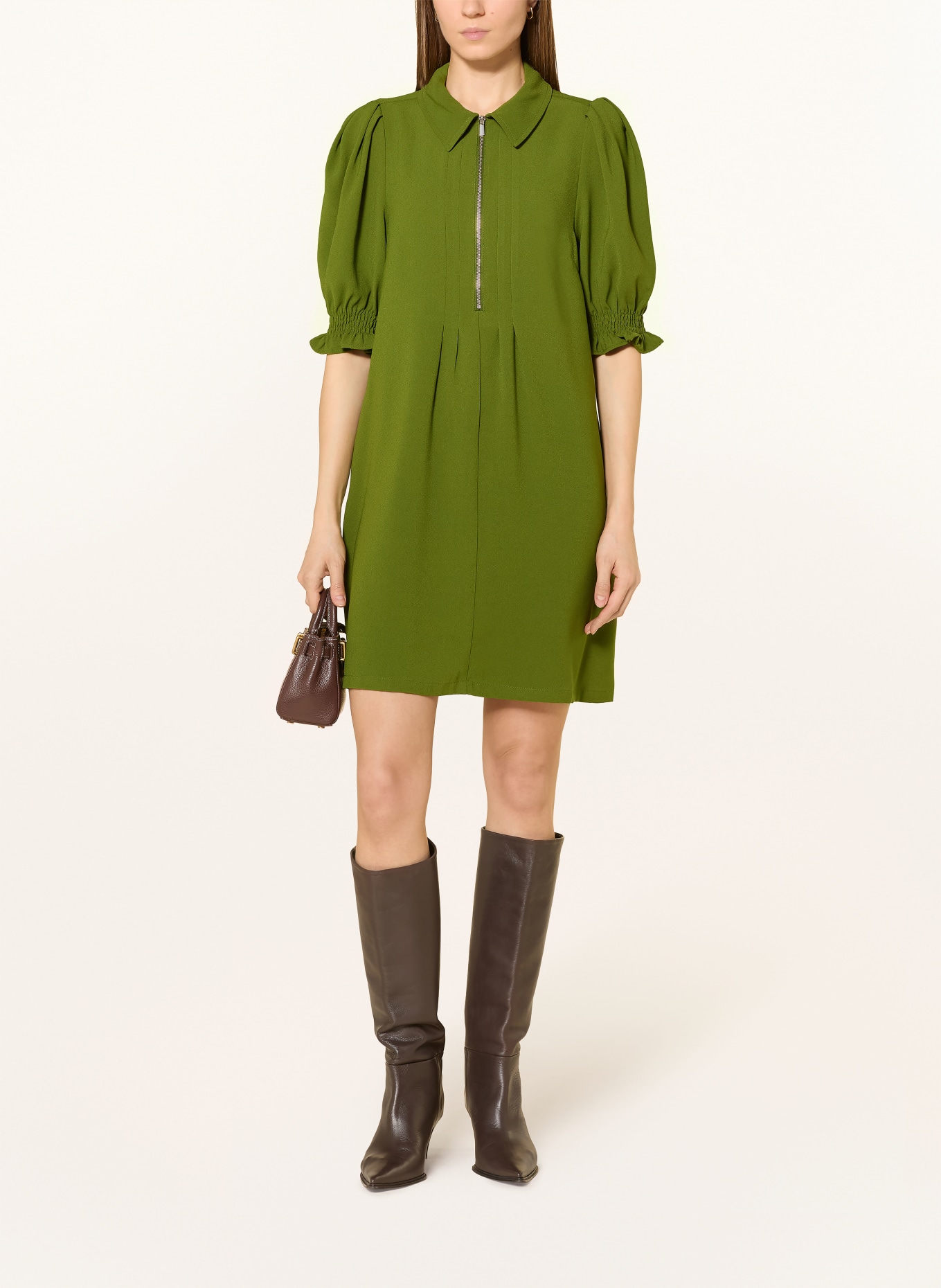 Phase Eight Šaty CANDICE s 3/4 rukávem: OLIVOVÁ