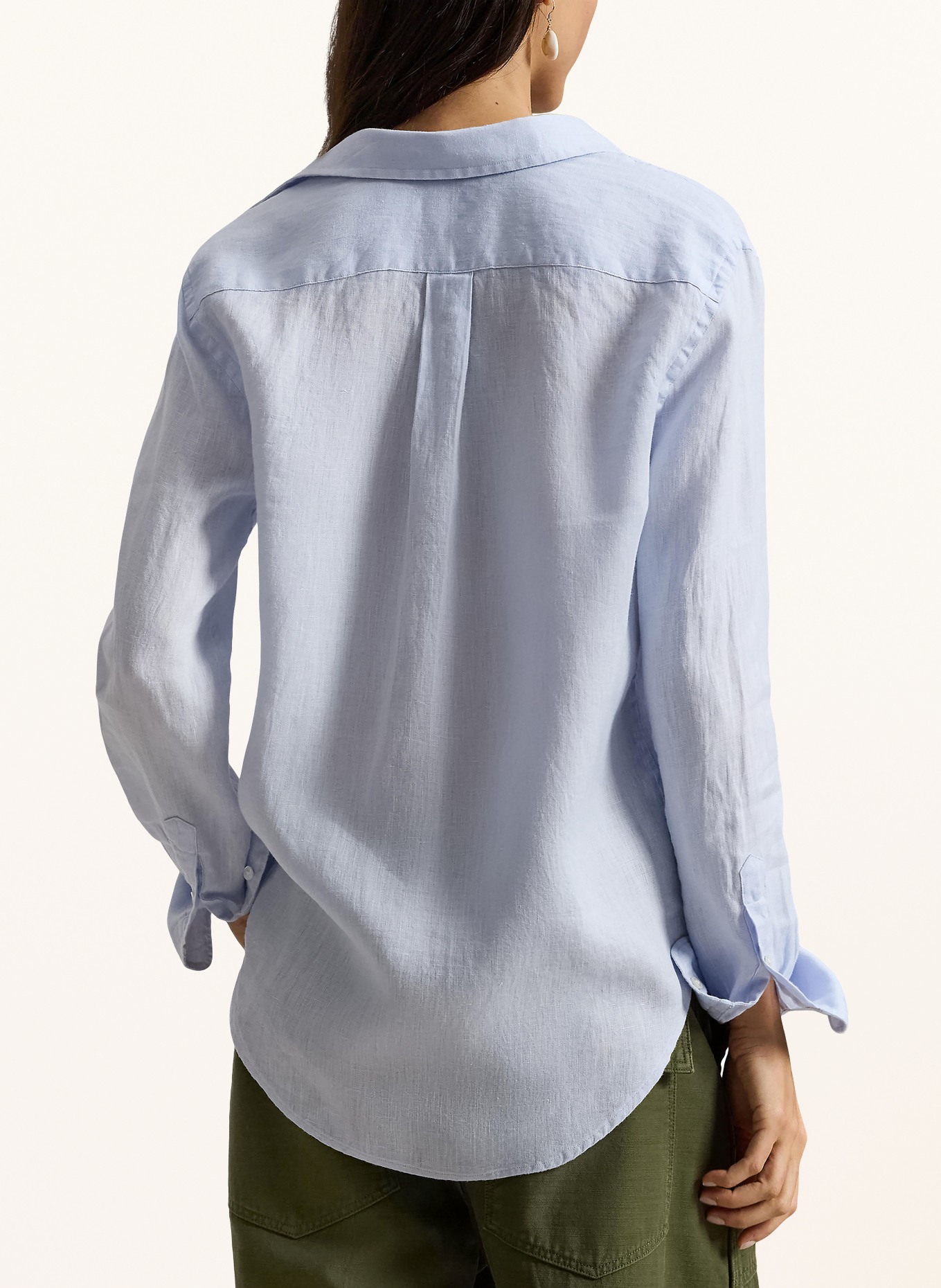 POLO RALPH LAUREN Koszula z lnu: JASNONIEBIESKI / GRANATOWY