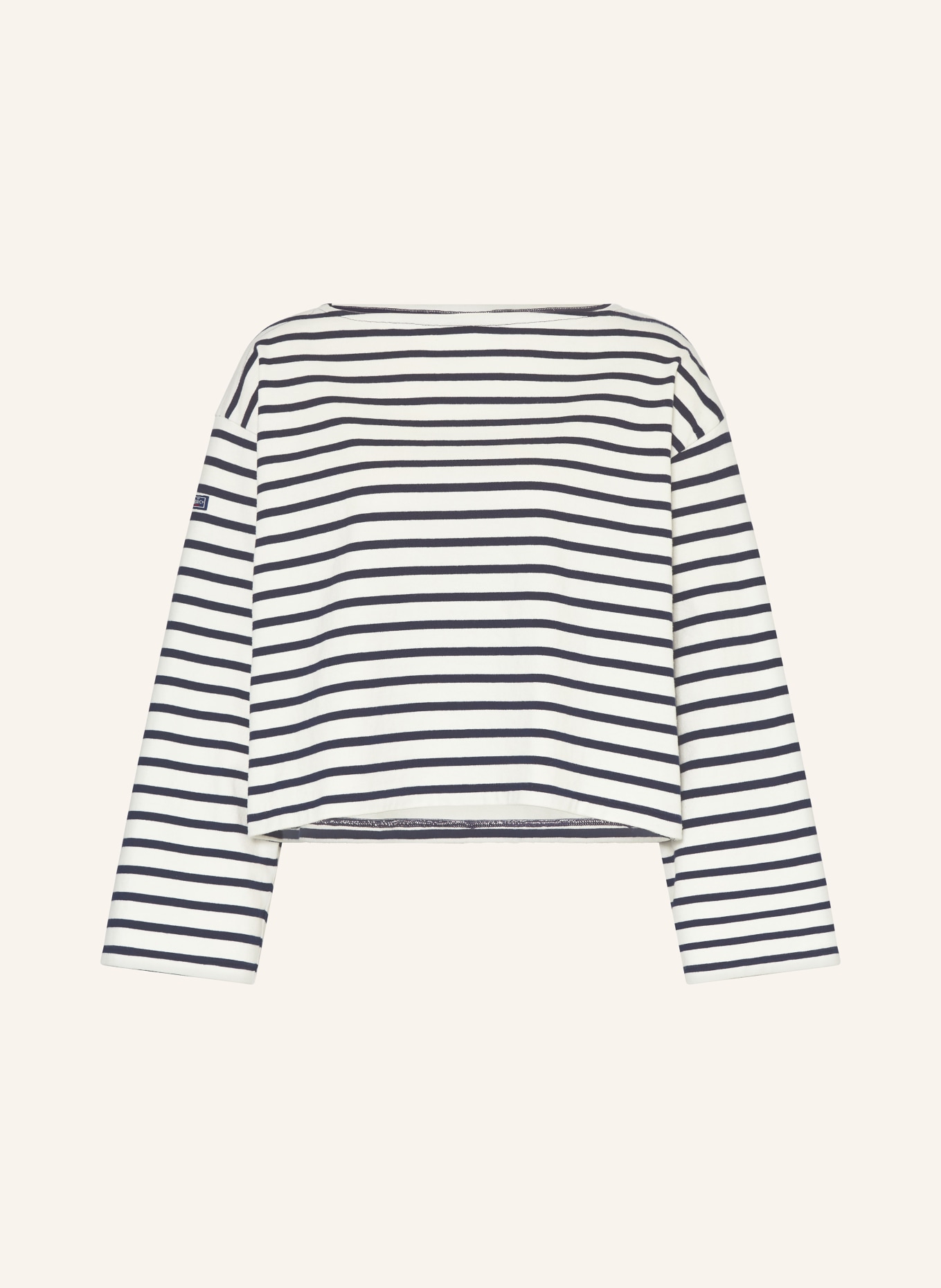 POLO RALPH LAUREN Long sleeve shirt: WHITE / DARK BLUE