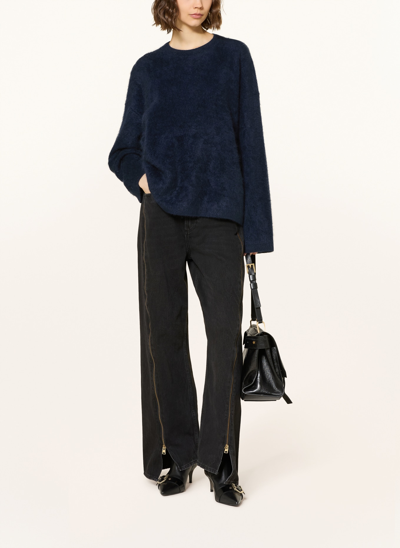 ALLSAINTS Cashmere-Pullover REBEL: DUNKELBLAU