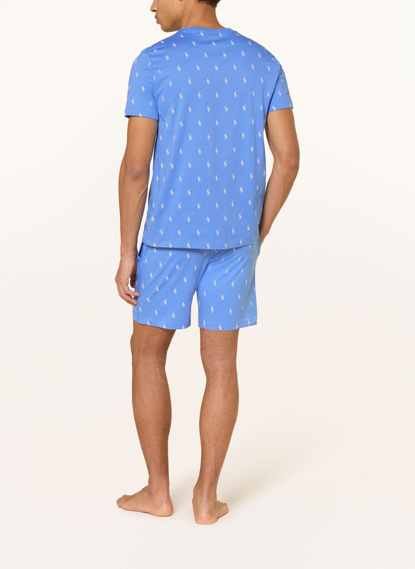 POLO RALPH LAUREN Lounge-Shirt: BLAU / WEISS