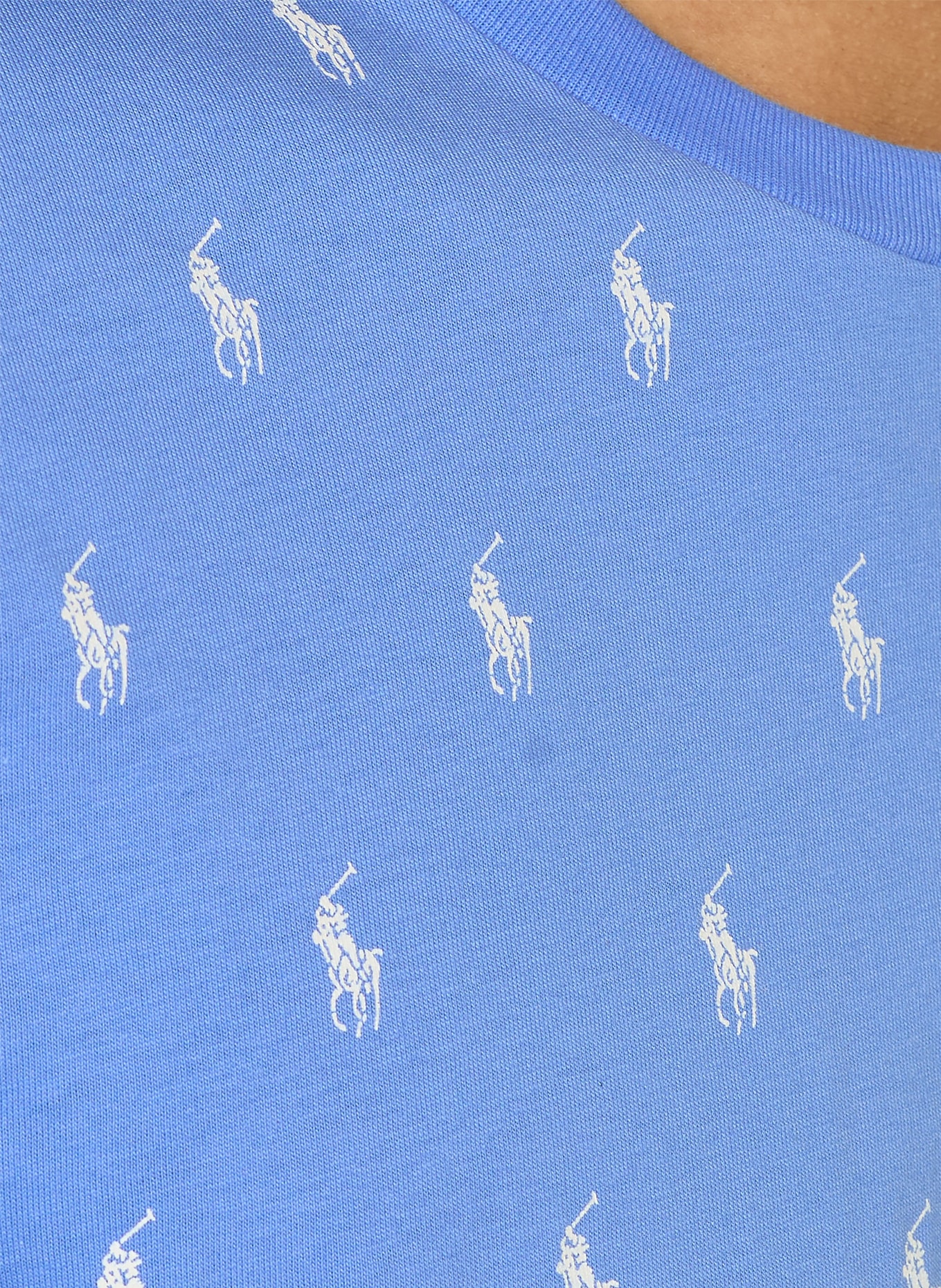 POLO RALPH LAUREN Lounge-Shirt: BLAU / WEISS
