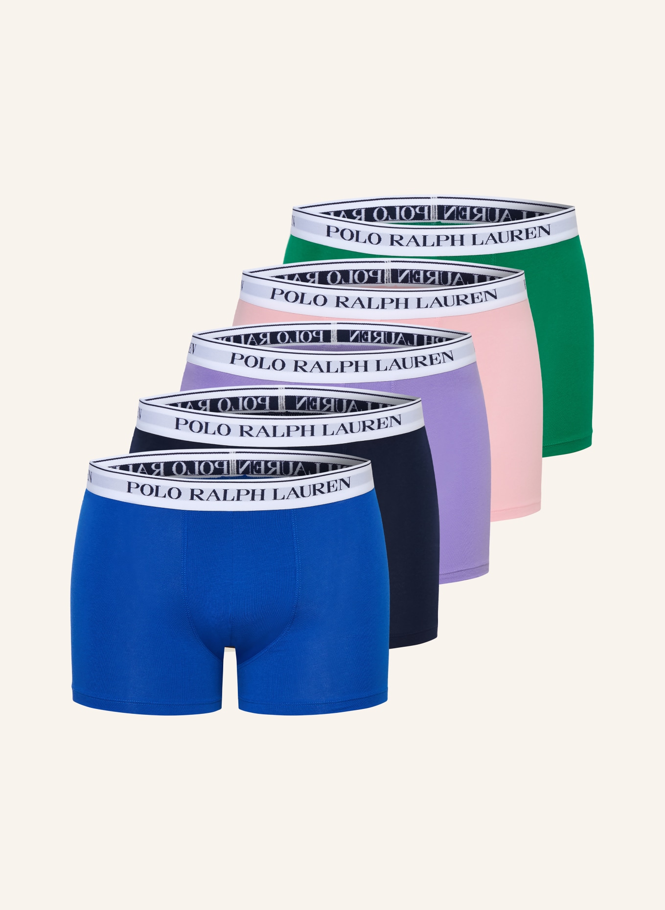 POLO RALPH LAUREN 5er-Pack Boxershorts: WEISS / GRÜN / BLAU