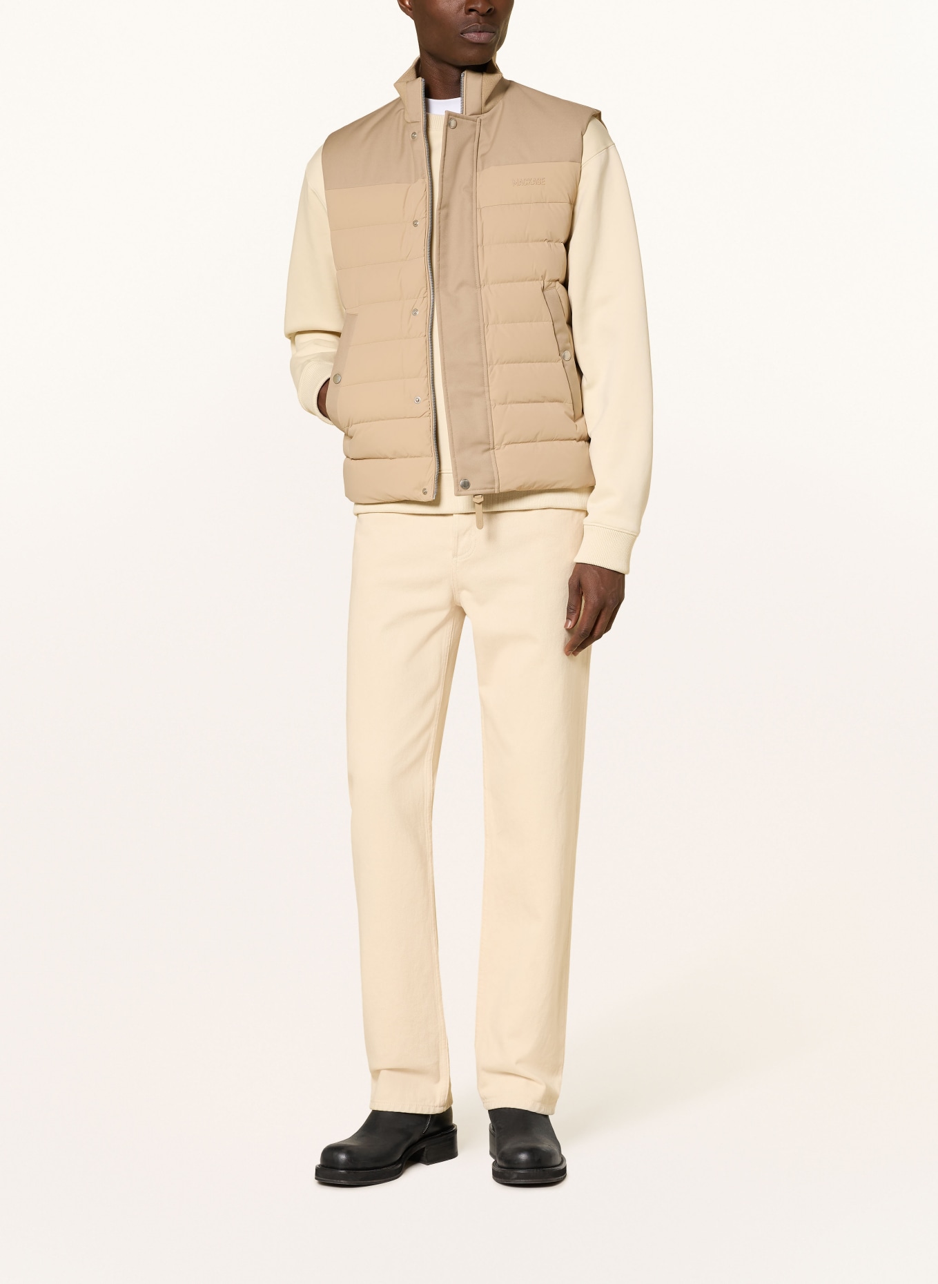 Mackage BRODY down vest: LIGHT BROWN