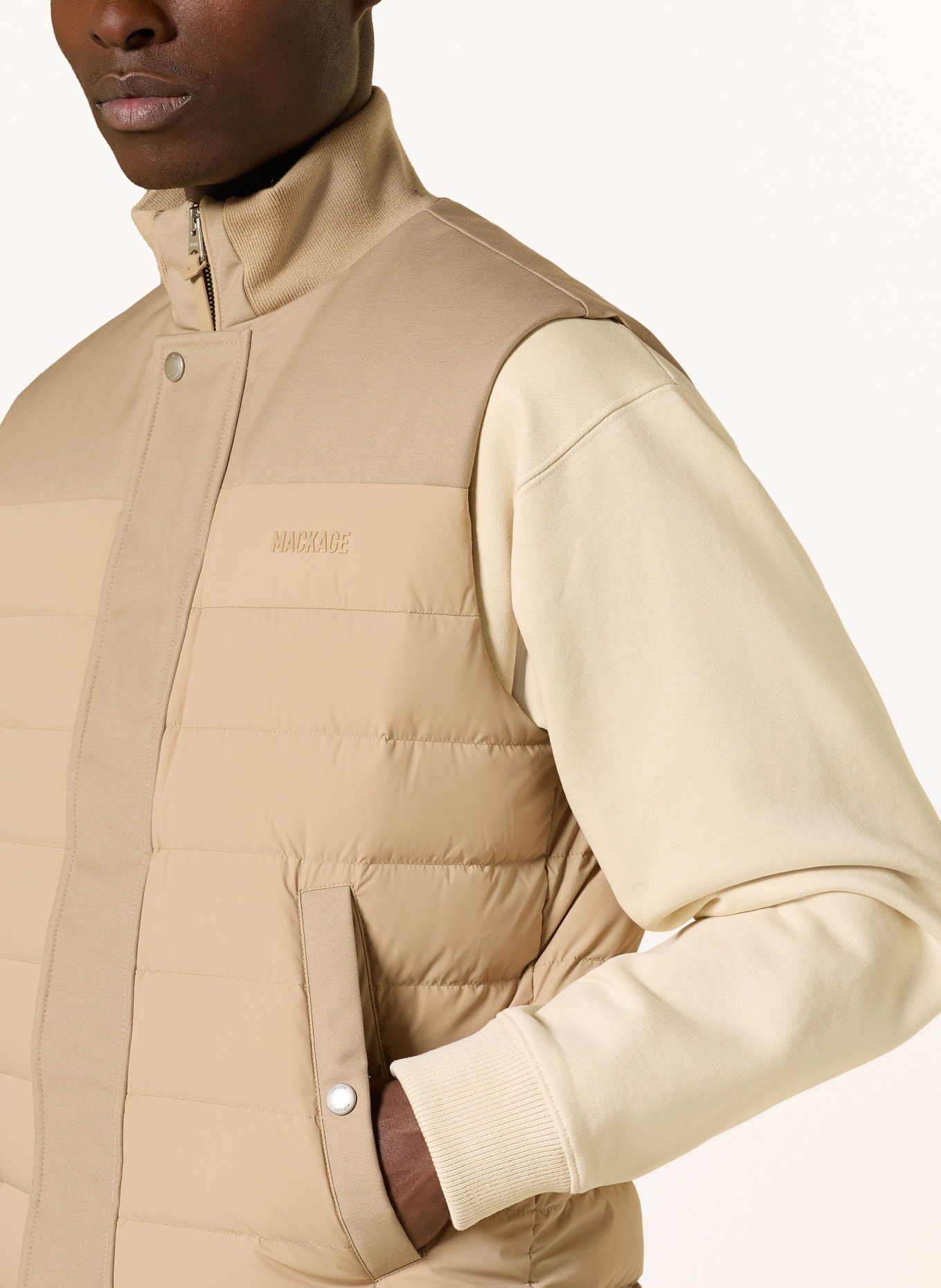 Mackage BRODY down vest: LIGHT BROWN