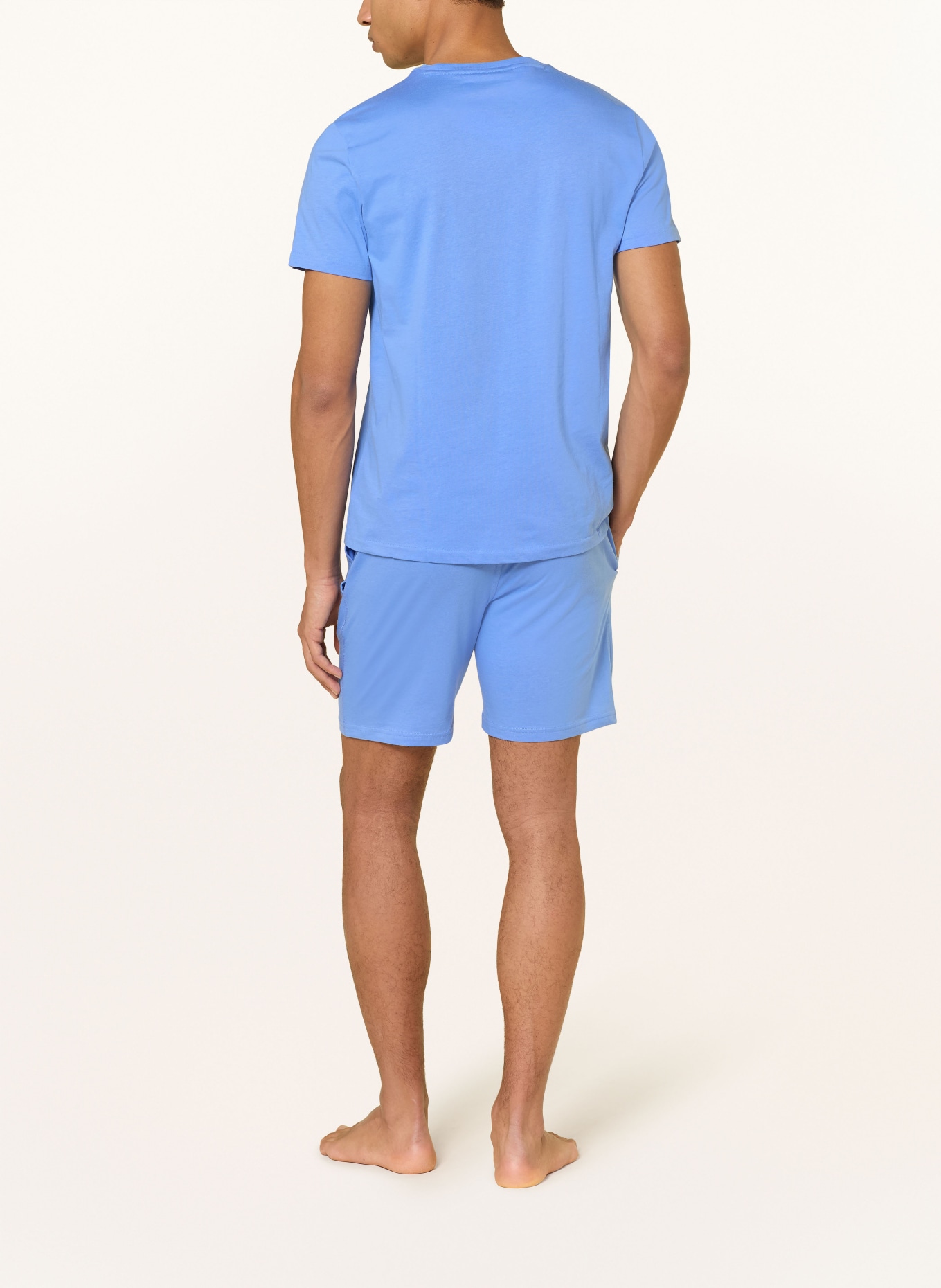 POLO RALPH LAUREN Pohodlné domácí šortky z mikinové látky: TMAVĚ MODRÁ