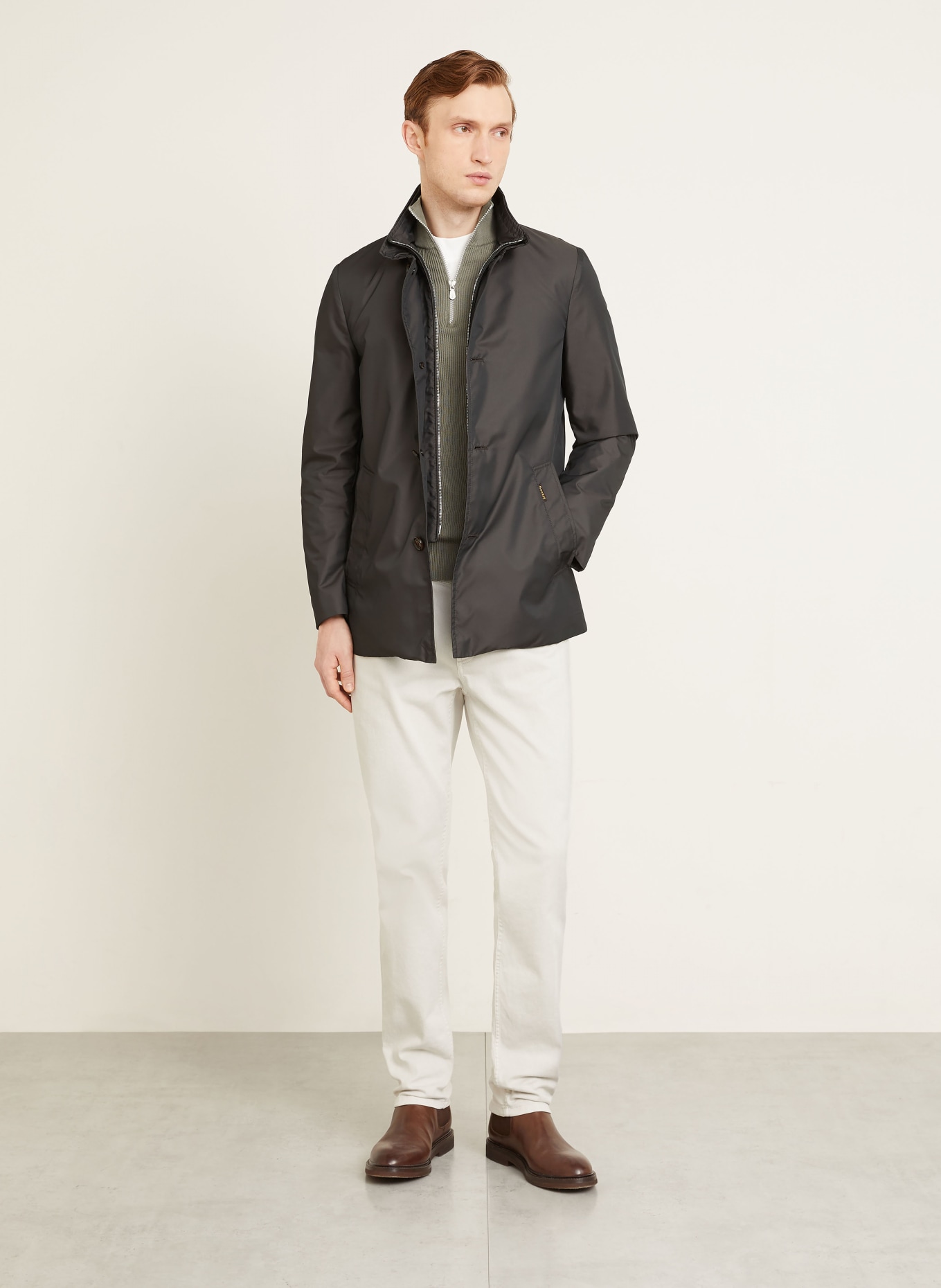 MOORER Jacke mit Blende: DUNKELGRAU