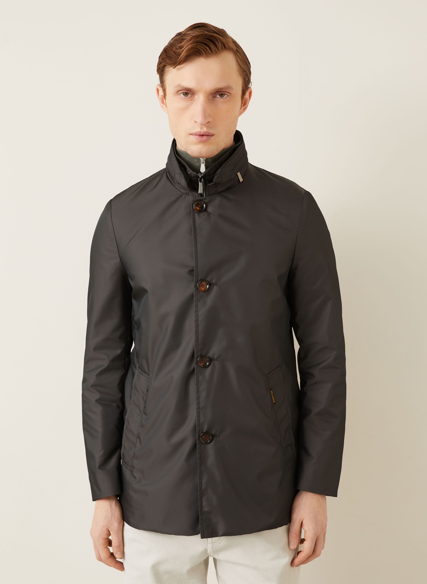 MOORER Jacke mit Blende: DUNKELGRAU