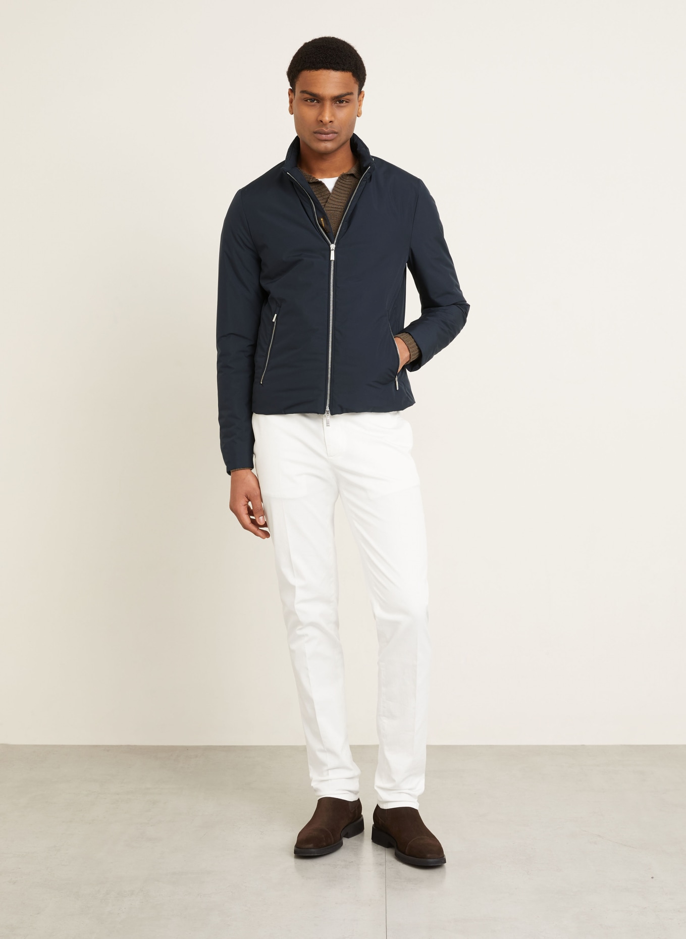 MOORER ALCIDE jacket: DARK BLUE