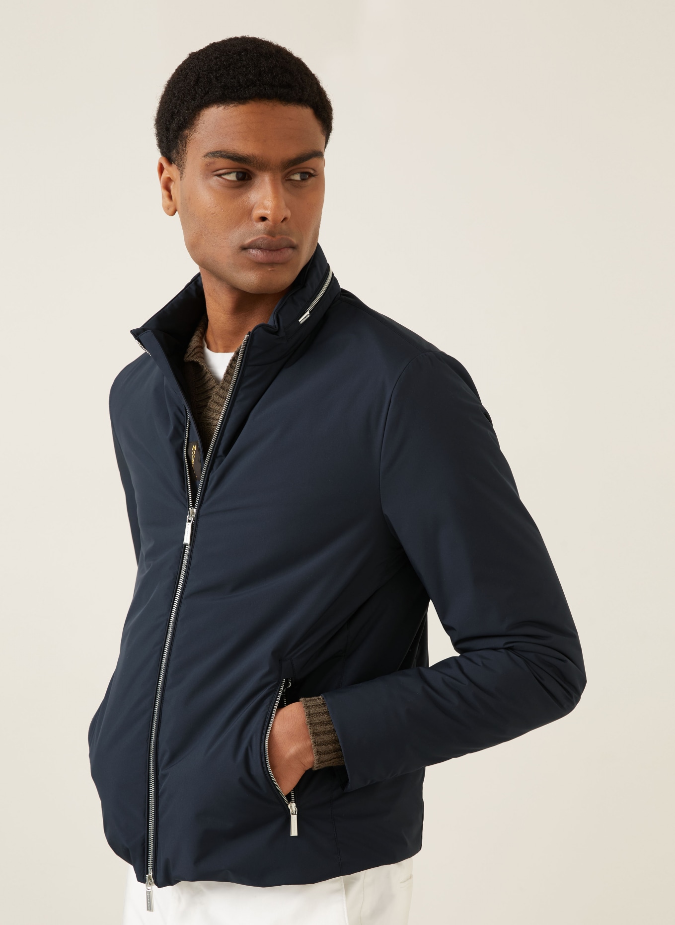 MOORER ALCIDE jacket: DARK BLUE