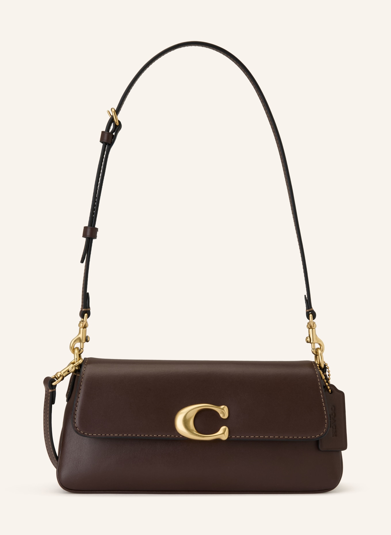 COACH Sac à bandoulière JET: MARRON FONCÉ / OR